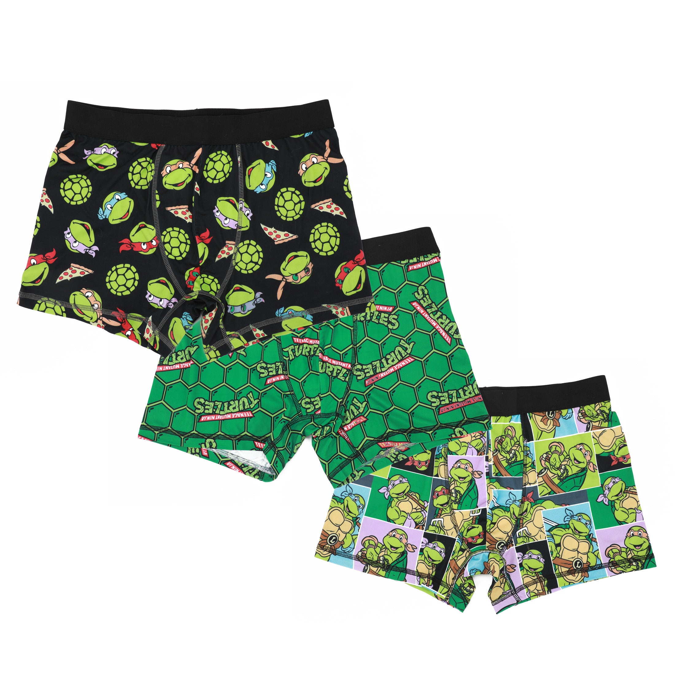 Teenage Mutant Ninja Turtles Character Print Men's 3-Pack Boxer Briefs Set