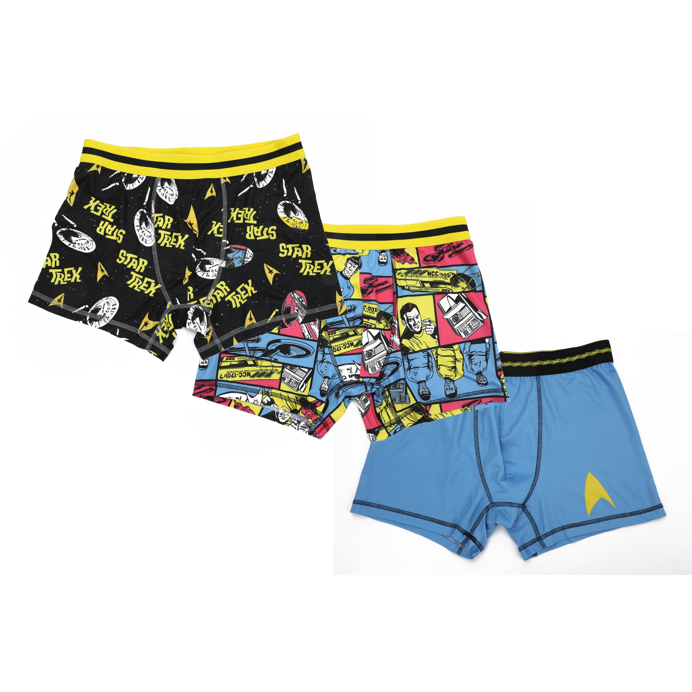 Star Trek U.S.S. Enterprise Men's 3-Pack Boxer Briefs Set