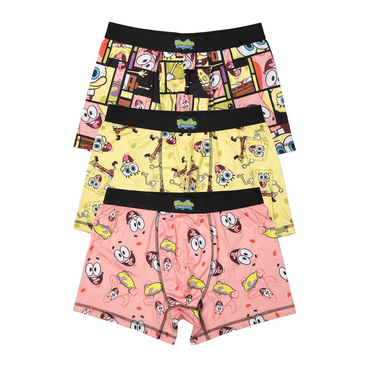 Men's Adult SpongeBob SquarePants Boxer Brief Underwear 3-Pack