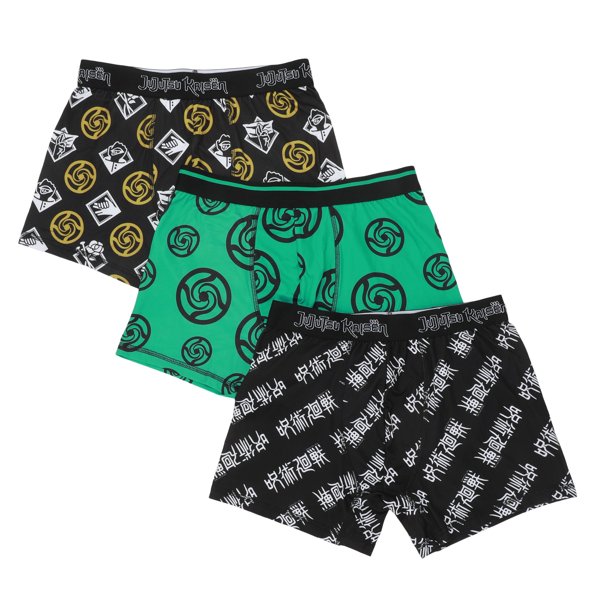 Jujutsu Kaisen Logos Men's 3-Pack Boxer Briefs