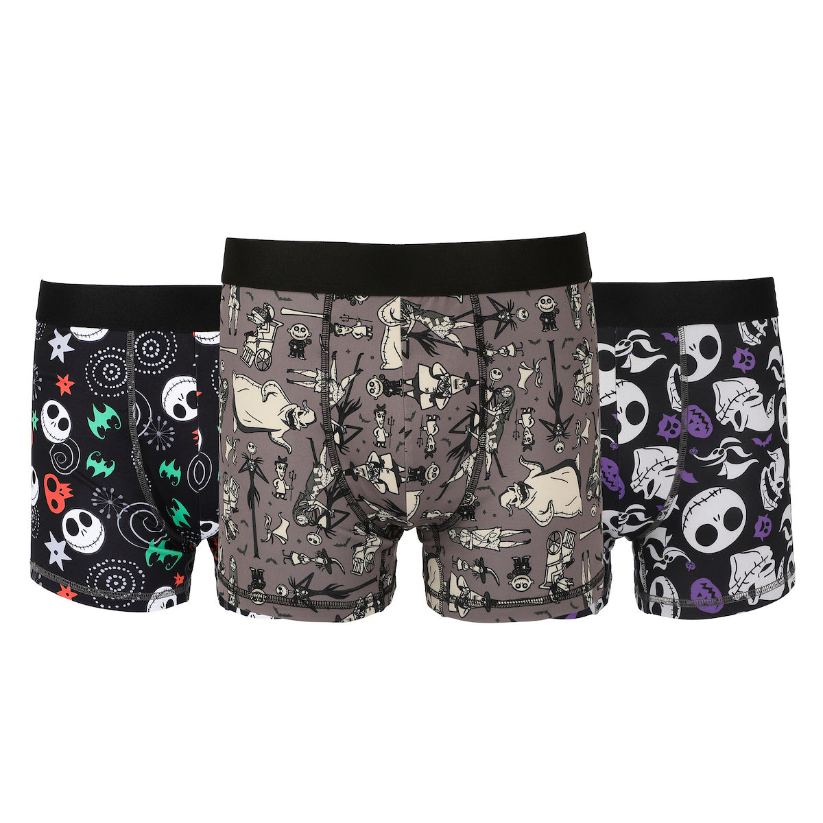 Nightmare Before Christmas Jack Skellington Spooky Icons Men's 3-Pack Boxer Briefs