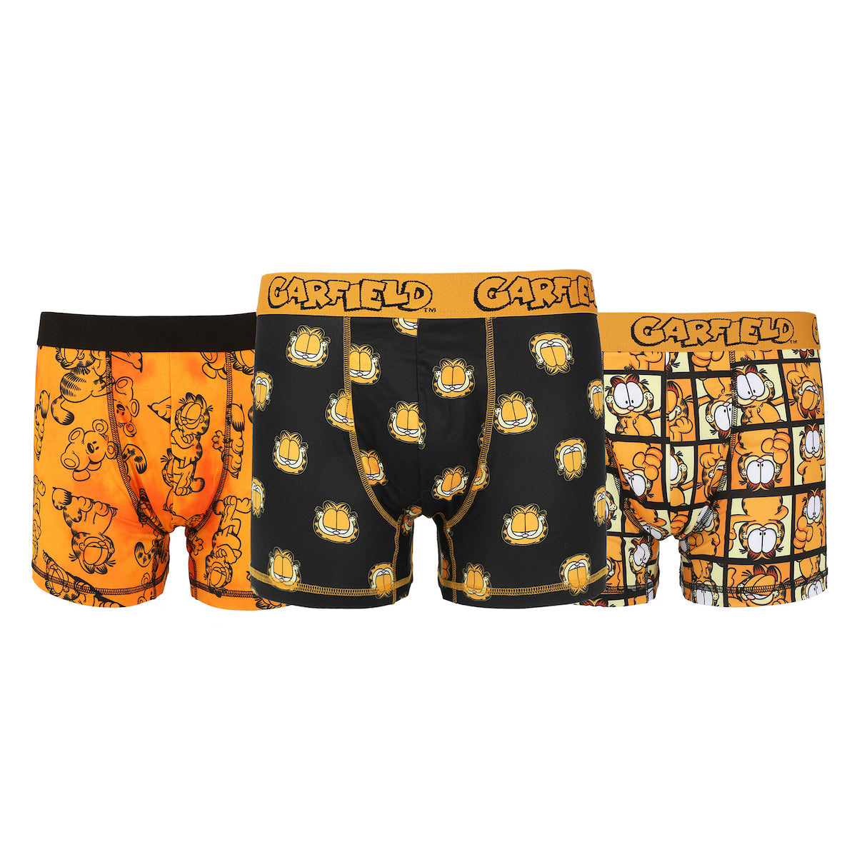 Garfield Character Prints Men's 3-Pack Boxer Briefs