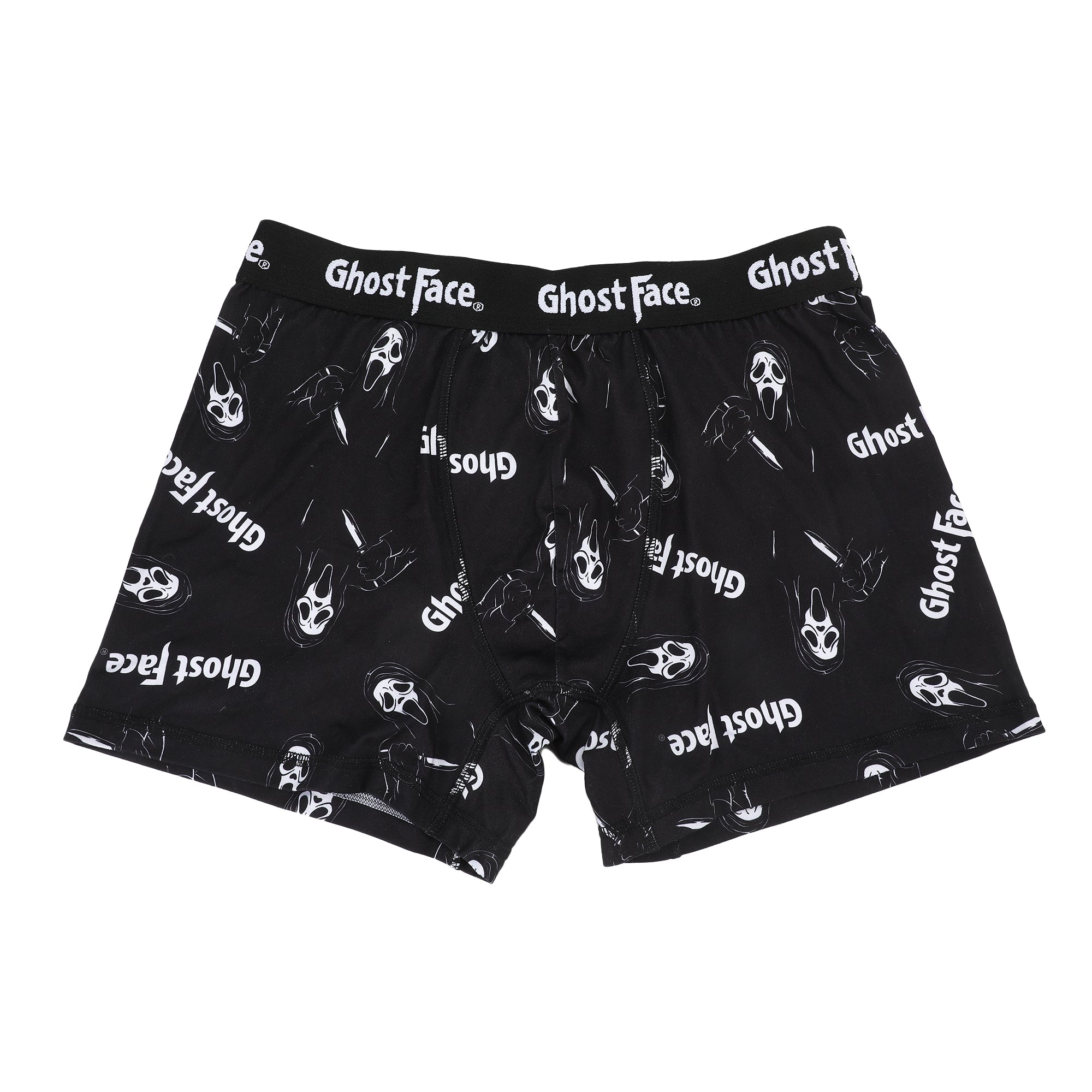 Ghostface Character Mask 3-Pack Men's Black Boxer Briefs
