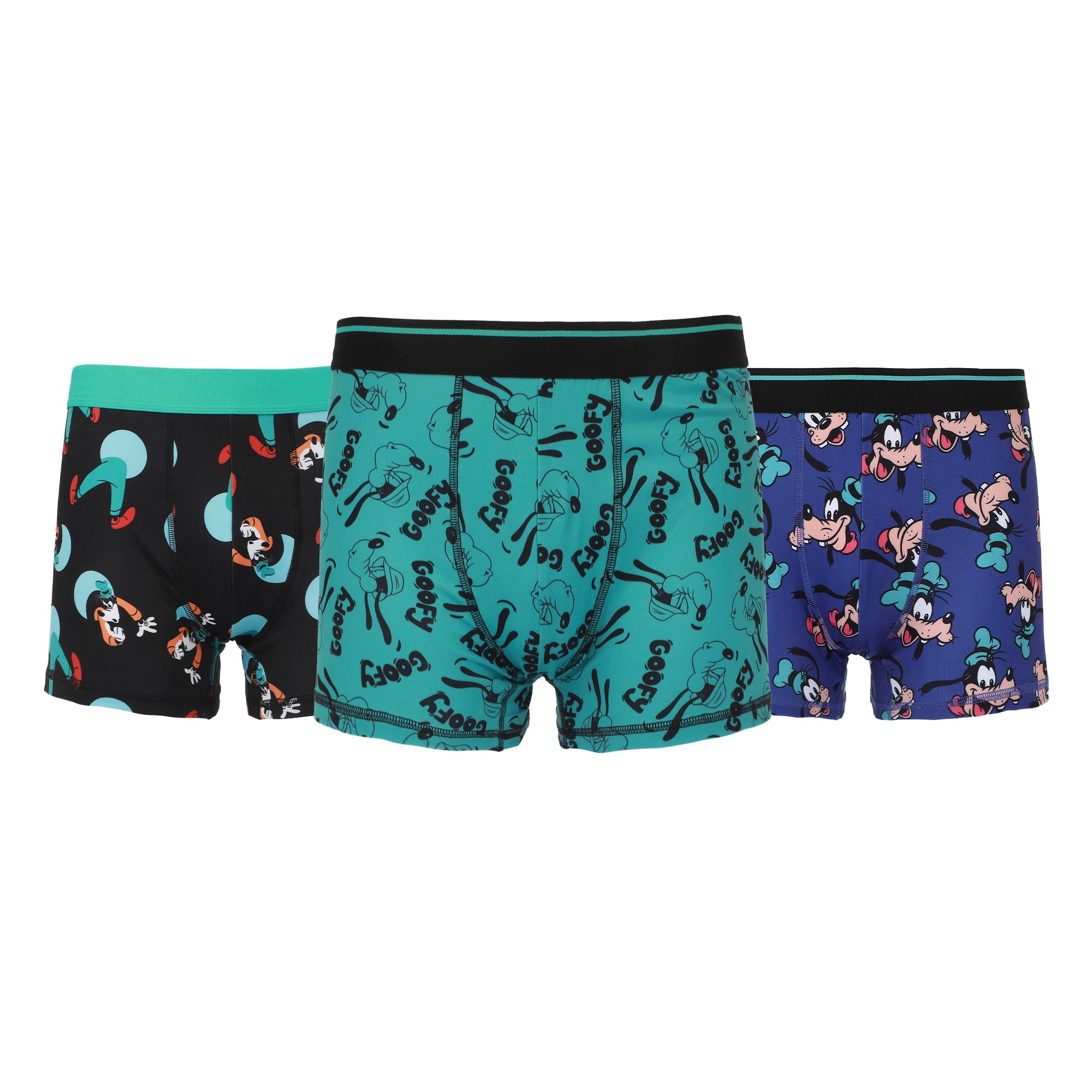 Disney Classic Characters Goofy Print Men's 3-Pack Boxer Briefs