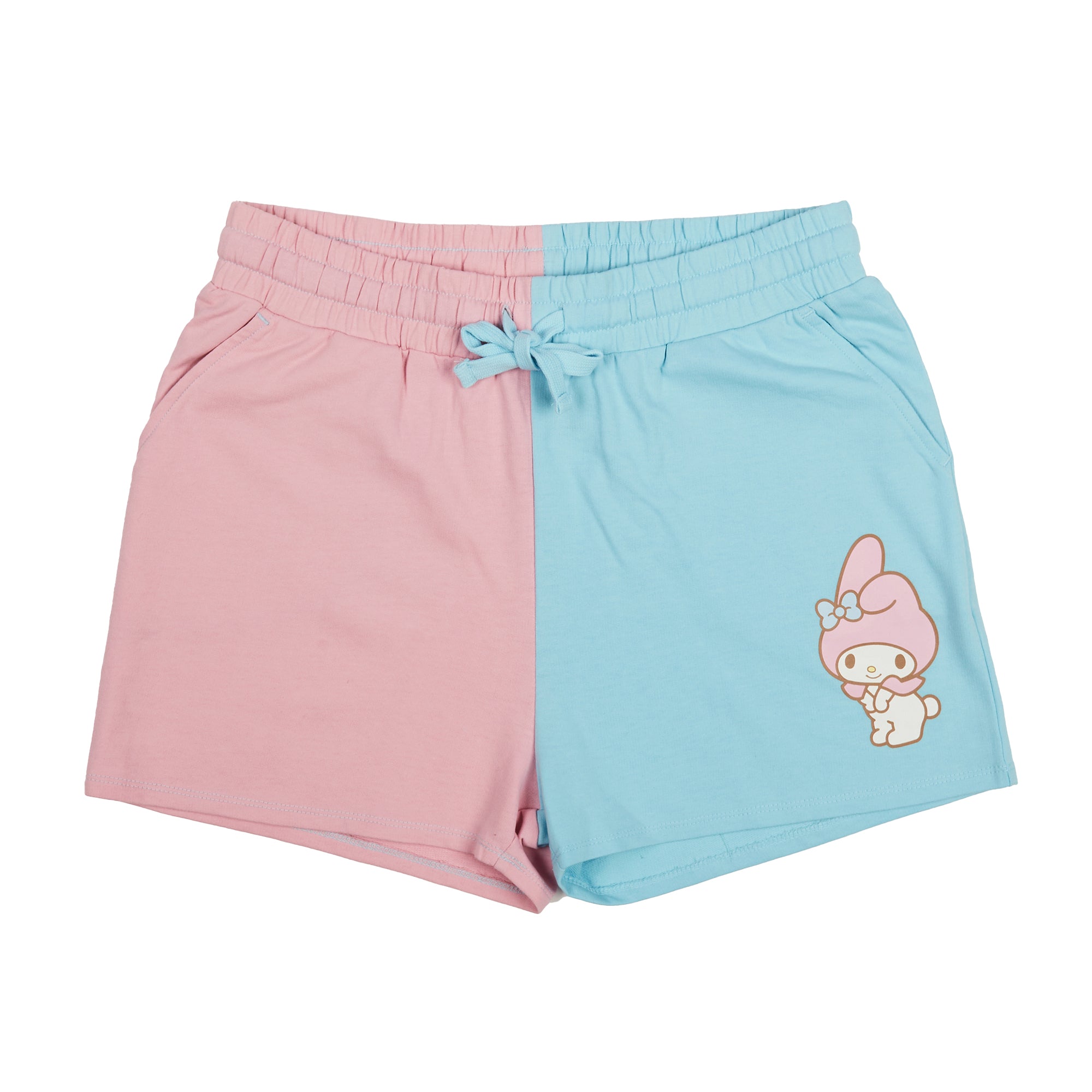 My Melody Character Art Pink & Blue Contrast Women's Sweat Shorts