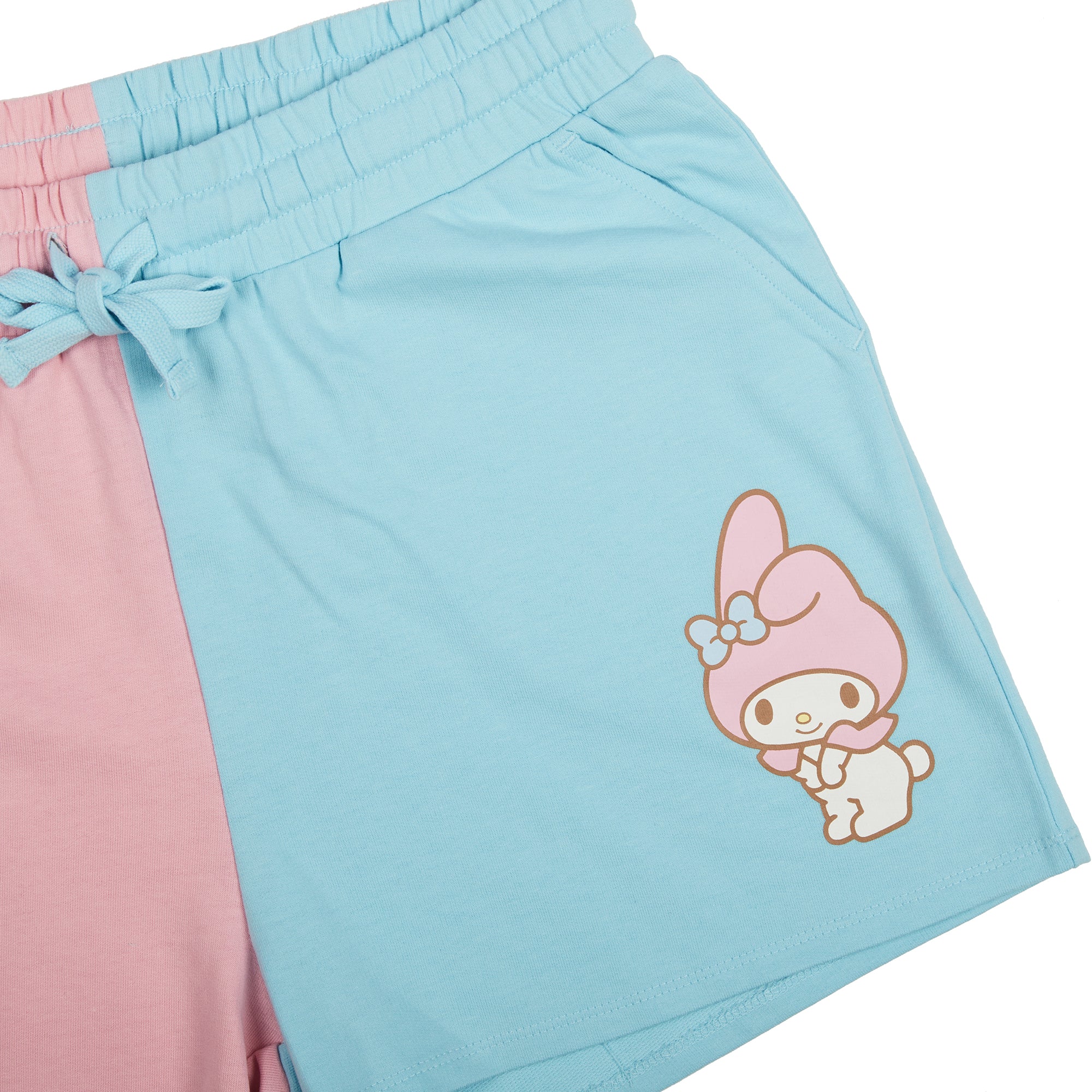 My Melody Character Art Pink & Blue Contrast Women's Sweat Shorts