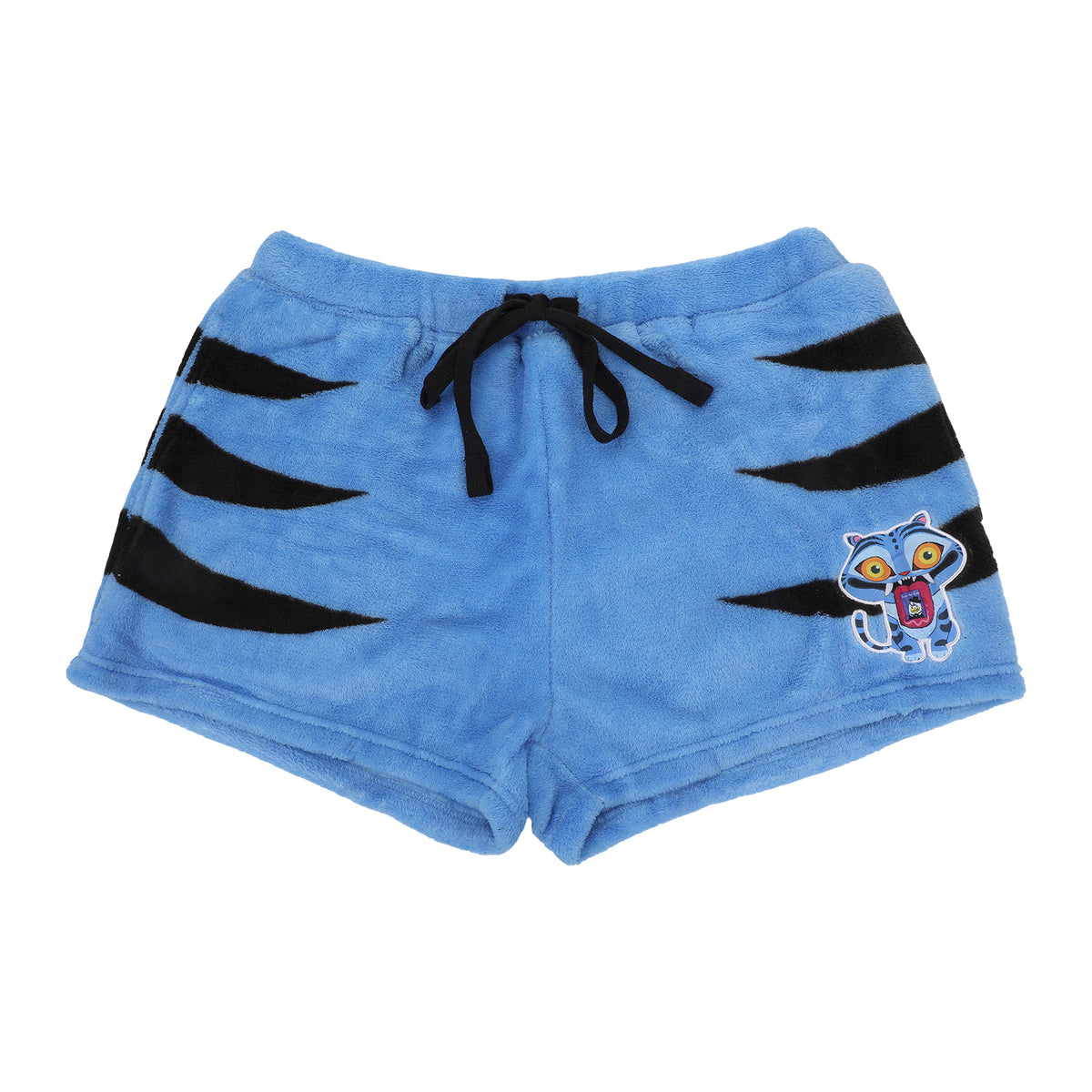 KPop Demon Hunters Derpy Tiger Women's Plush Shorts With Drawstring And Pockets