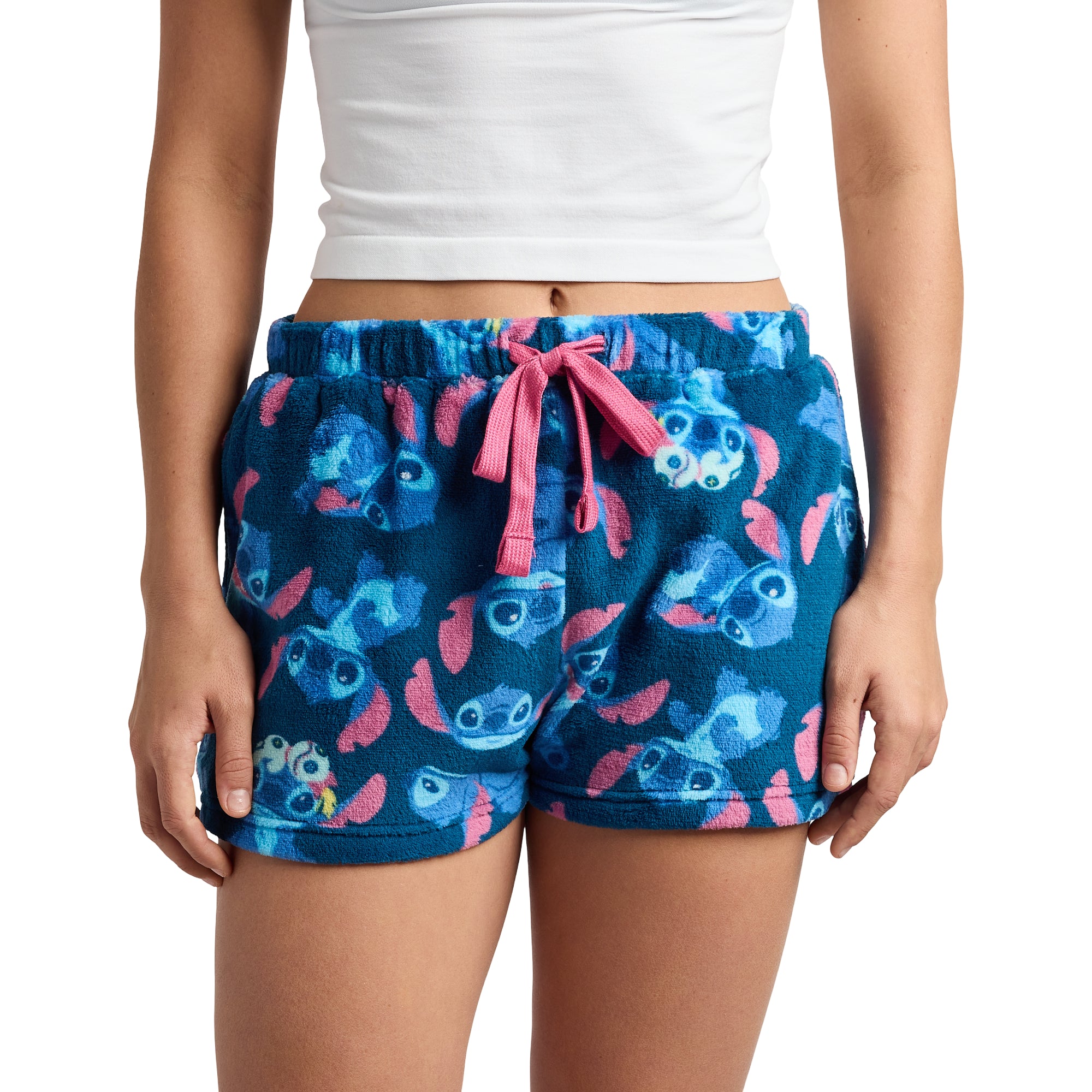 Disney's Stitch All-Over Print Women's Plush Shorts
