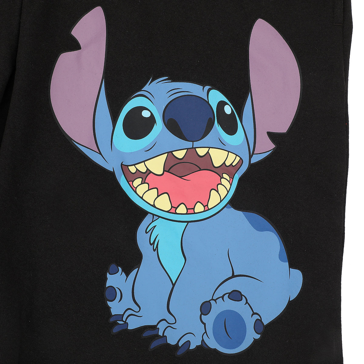 Lilo & Stitch Ohana Men's Black Cotton Fleece Lounge Shorts