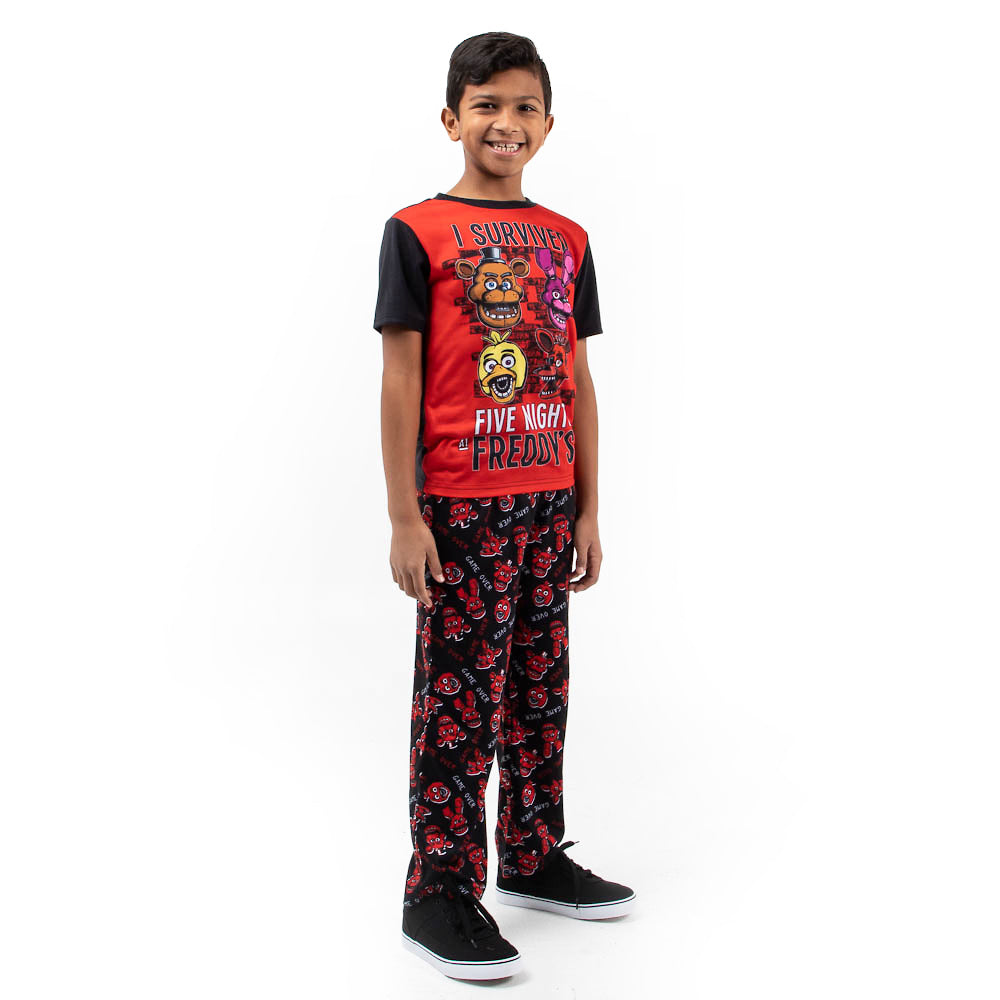 Five Nights at Freddy's Youth Sleepwear Set Tee Shirt, Sleep Shorts, Sleep Pants