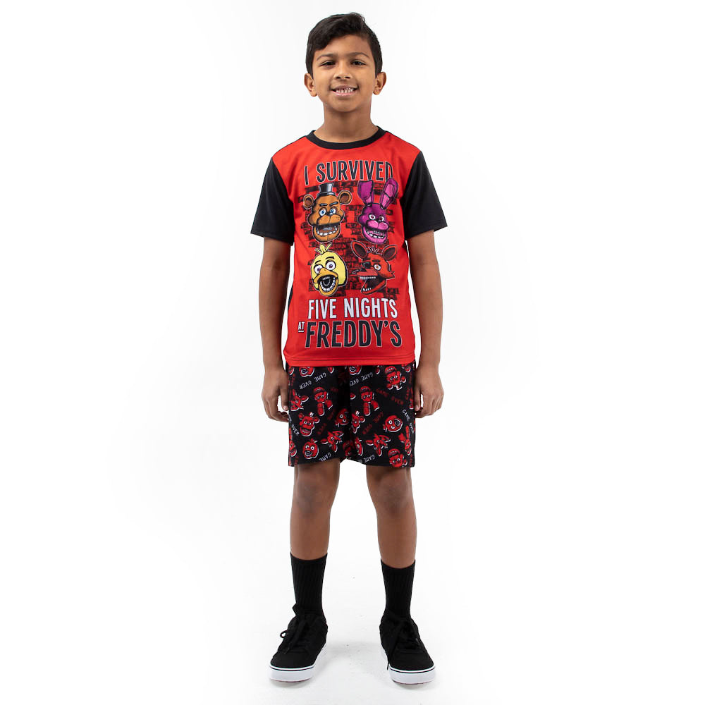 Five Nights at Freddy's Youth Sleepwear Set Tee Shirt, Sleep Shorts, Sleep Pants