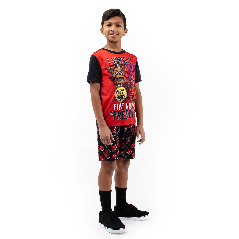 Five Nights at Freddy's Youth Sleepwear Set Tee Shirt, Sleep Shorts, Sleep Pants