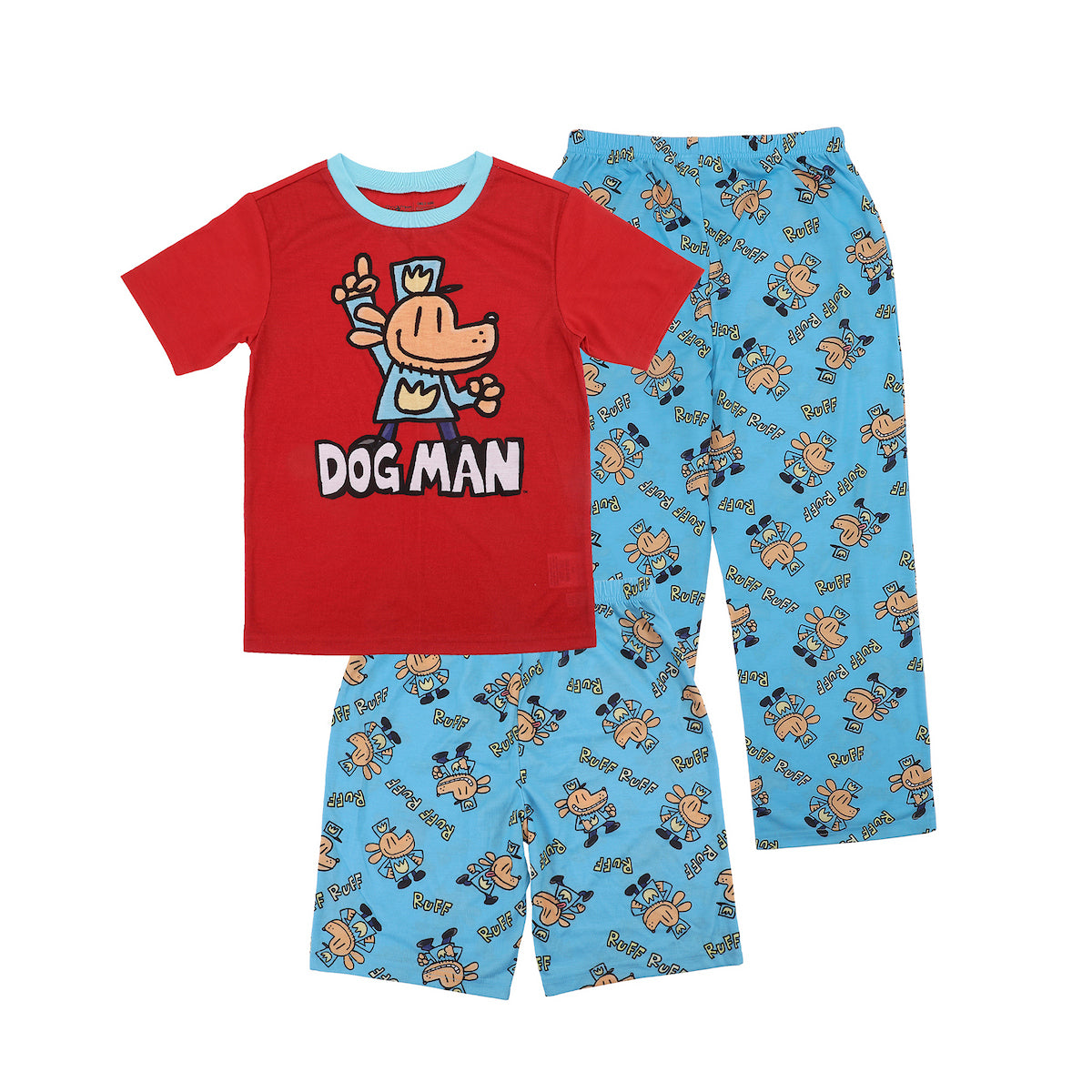 Dog Man All-Over Print Boy's 3-Piece Pajama Set