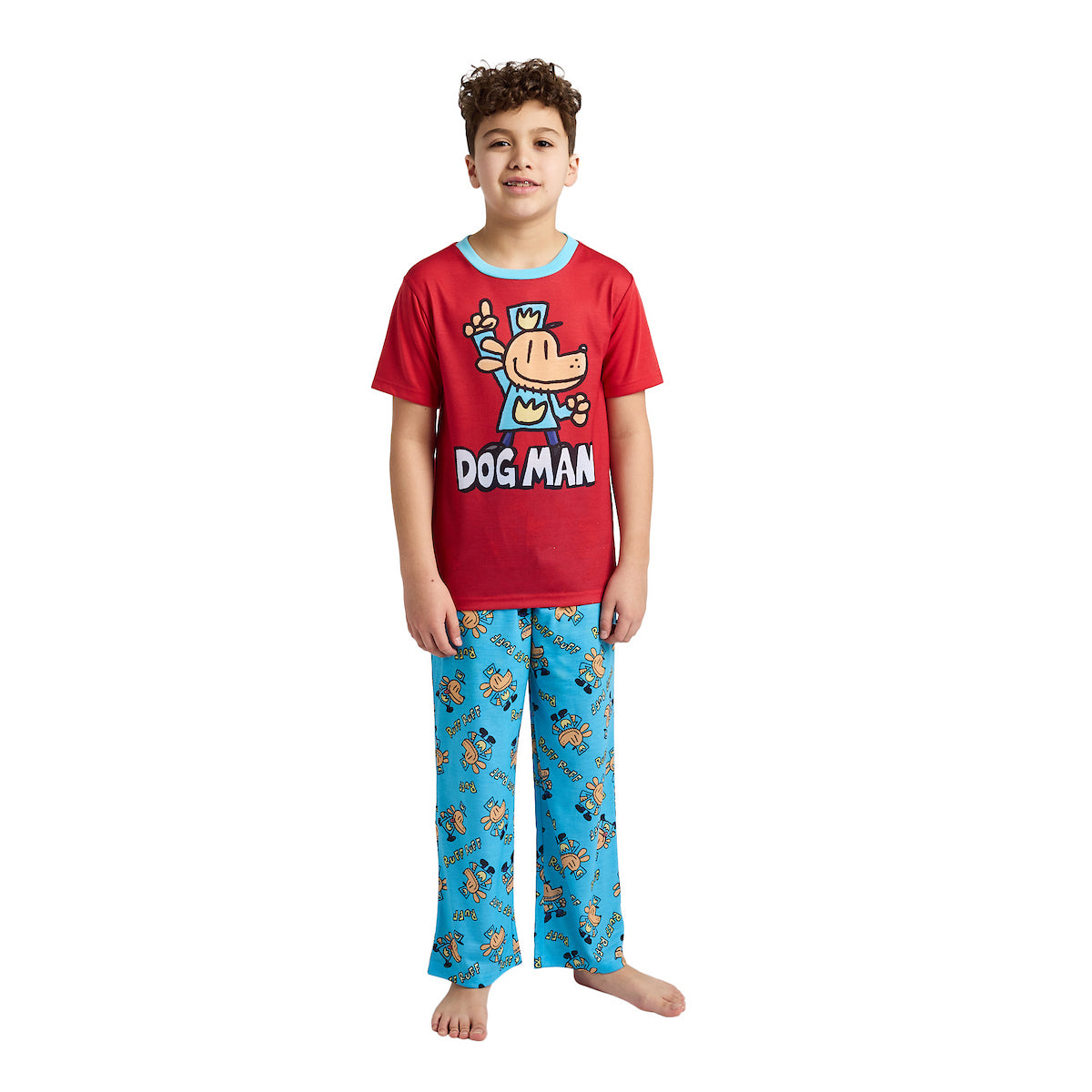 Dog Man All-Over Print Boy's 3-Piece Pajama Set
