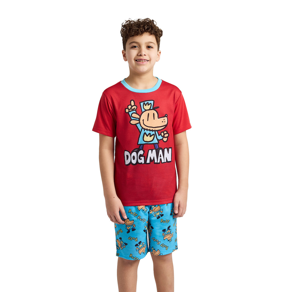 Dog Man All-Over Print Boy's 3-Piece Pajama Set