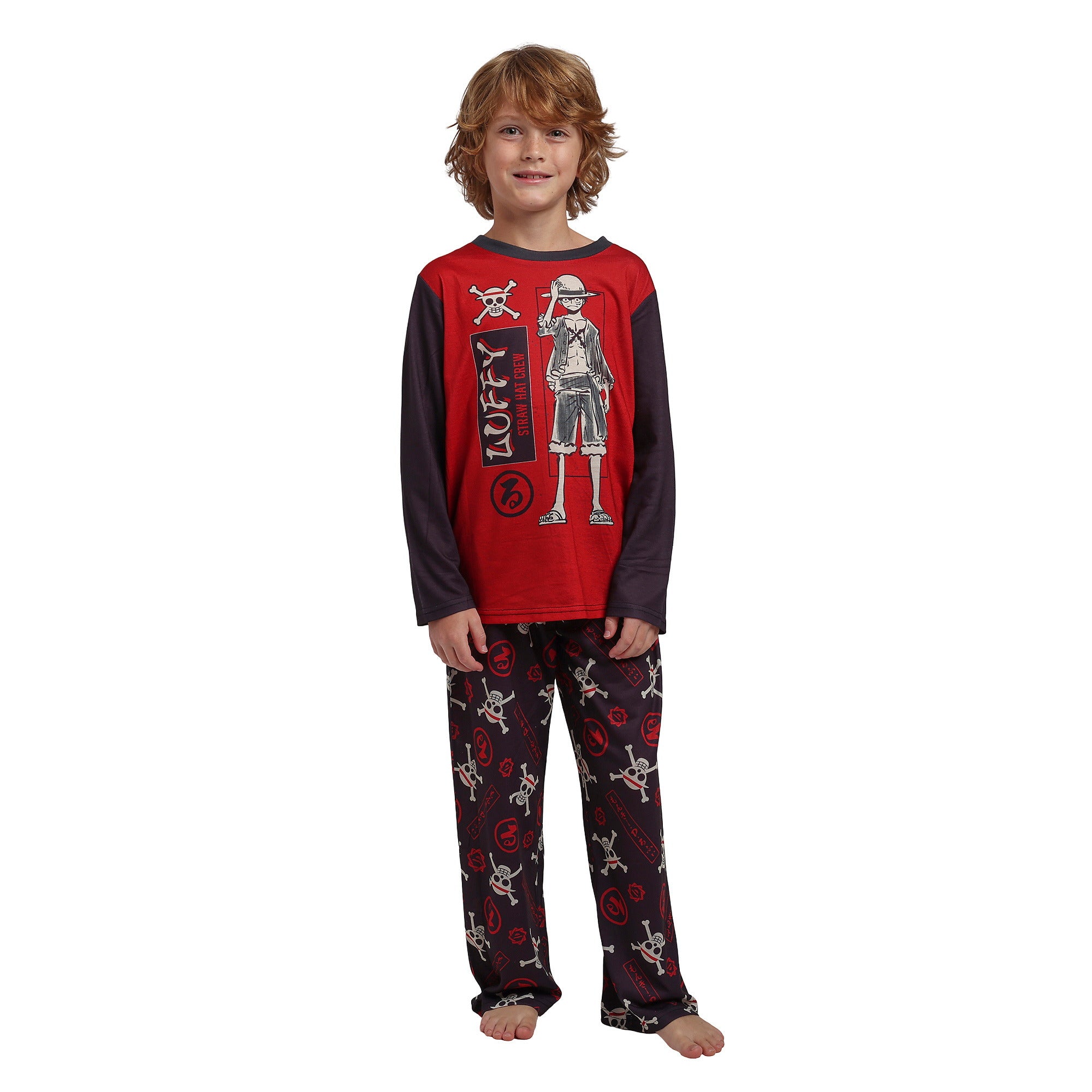 One Piece Luffy Straw Hat Crew Boy's 2-Pack Pajama Set