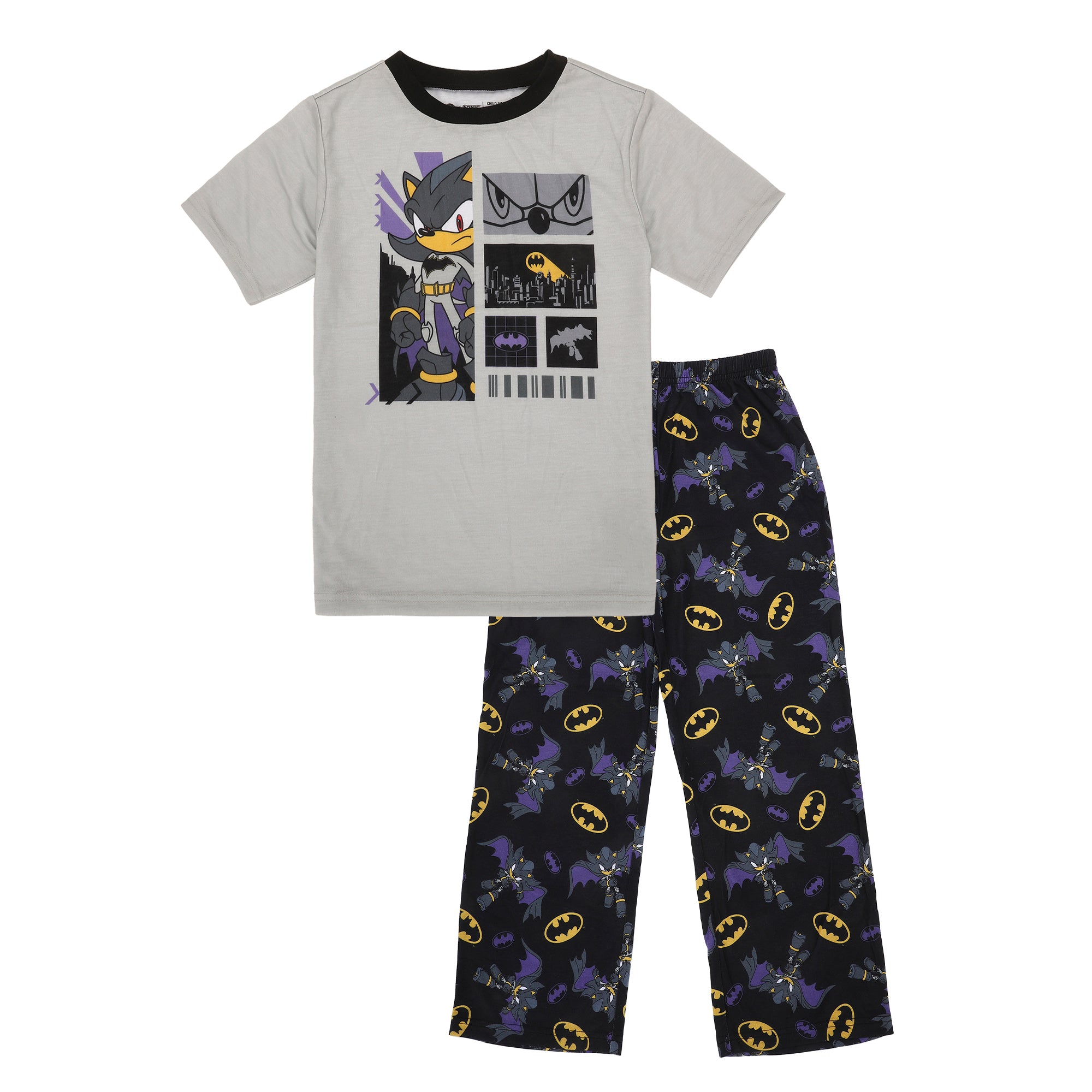 DC x Sega Batman Tails Youth Boy 2-Piece Pajama Set