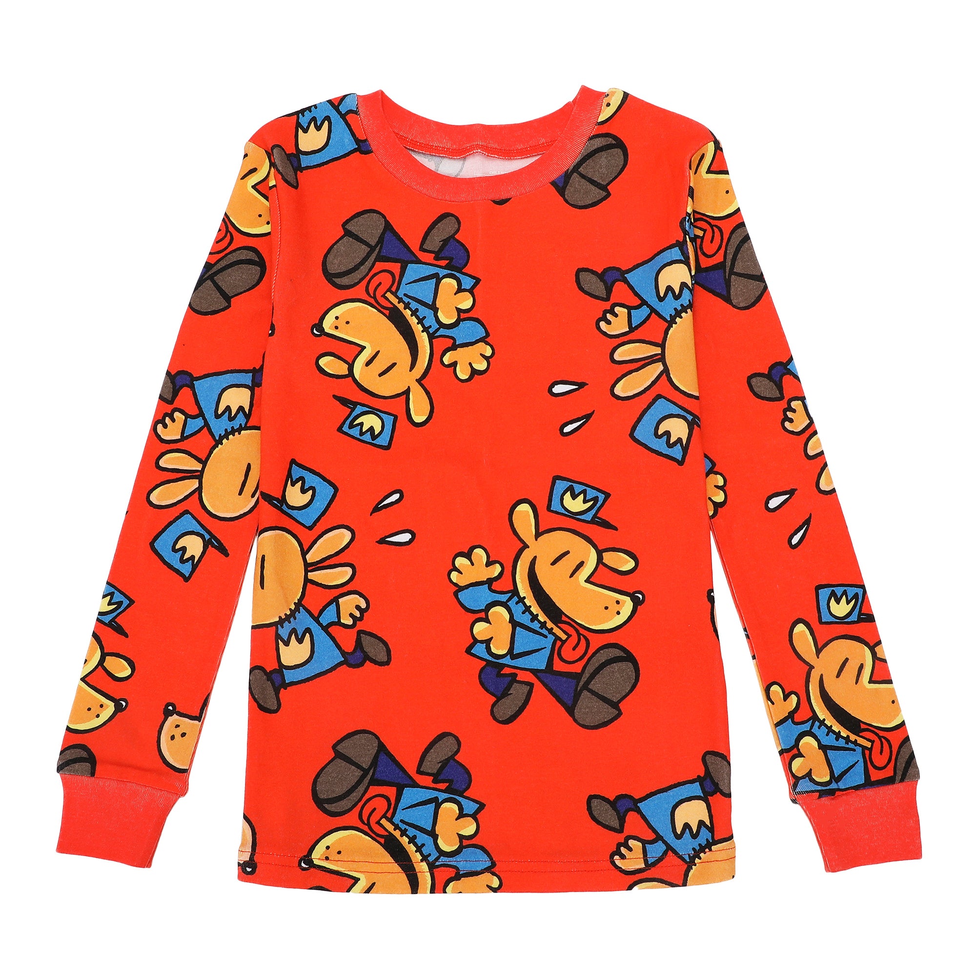 Dog Man Character Art Boy's 4-Pack Pajama Set
