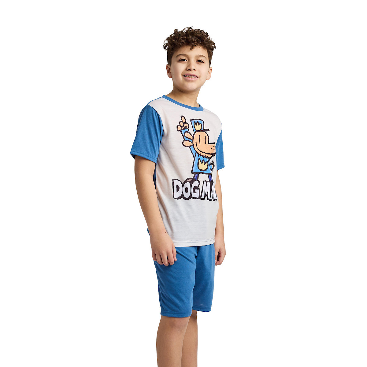 Dog Man Character Print Boy's 4-Pack Pajama Set
