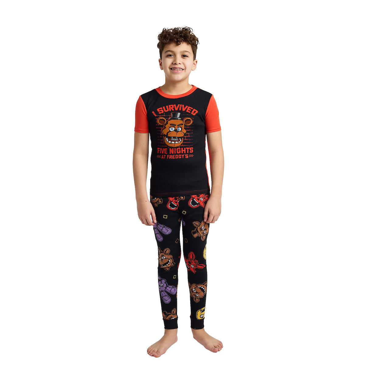 Five Nights At Freddy's I Survived Freddy Face Boy's 4-Pack Pajama Set