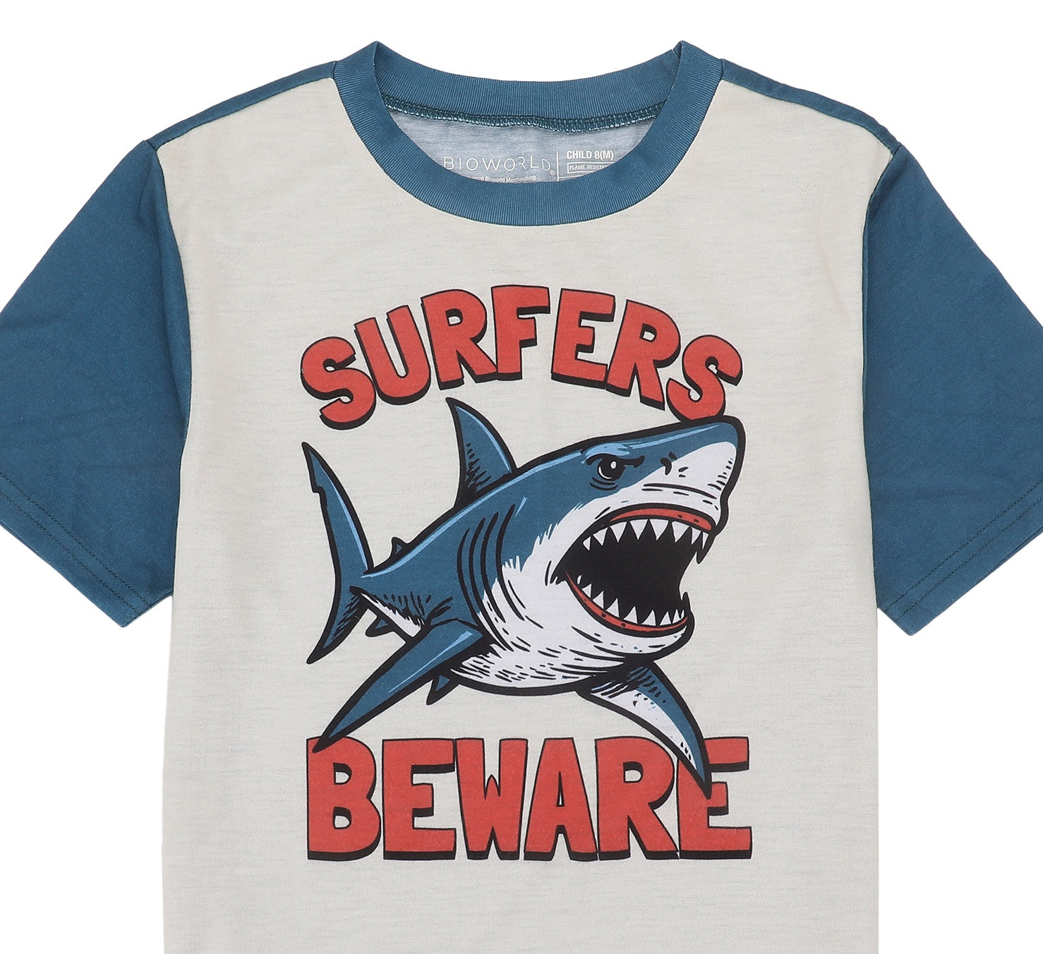 Shark AOP Boy's 4-Piece Short Sleeve Tee and Short Set