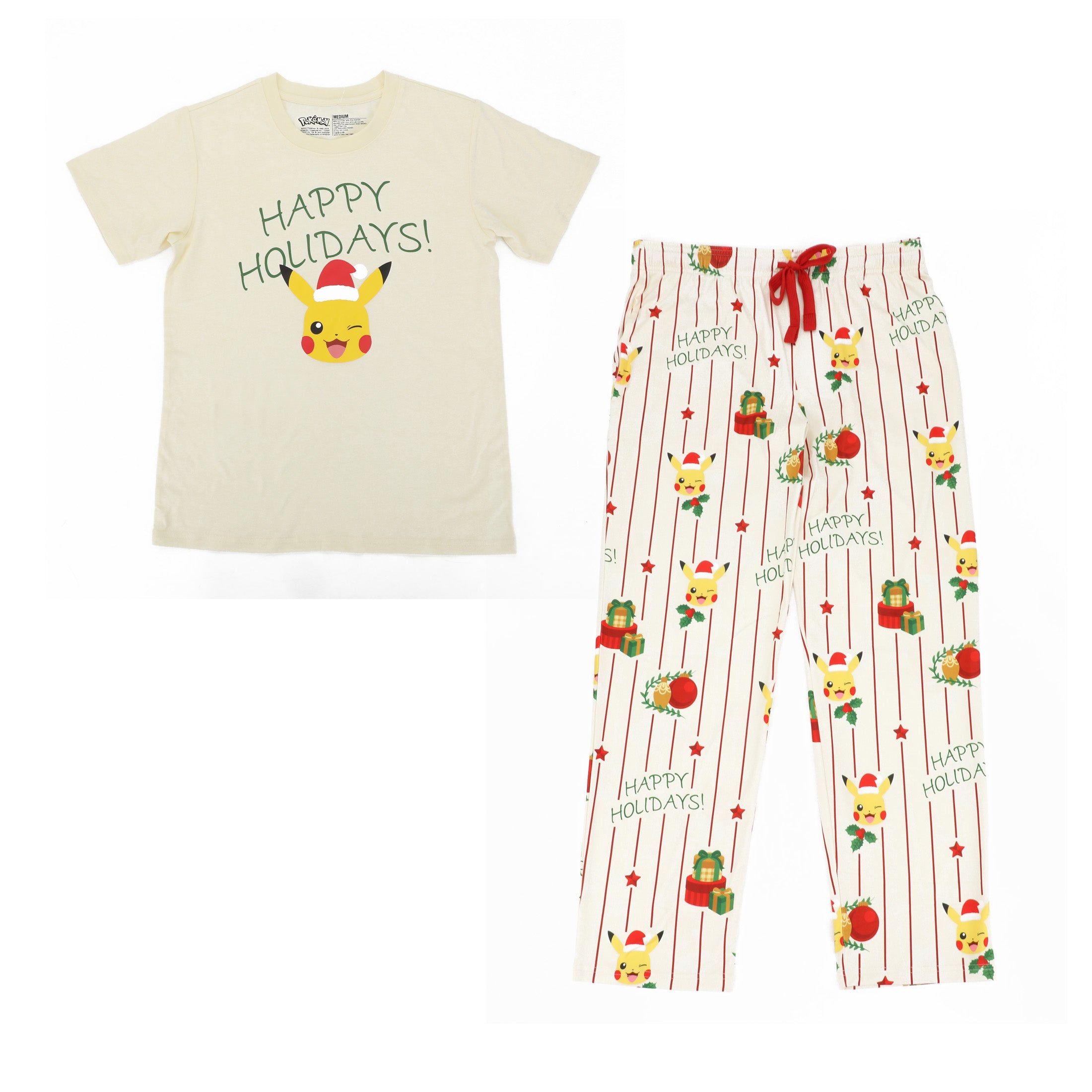 Pokemon Pikachu Happy Holidays Women's 2-Pack Sleep Set