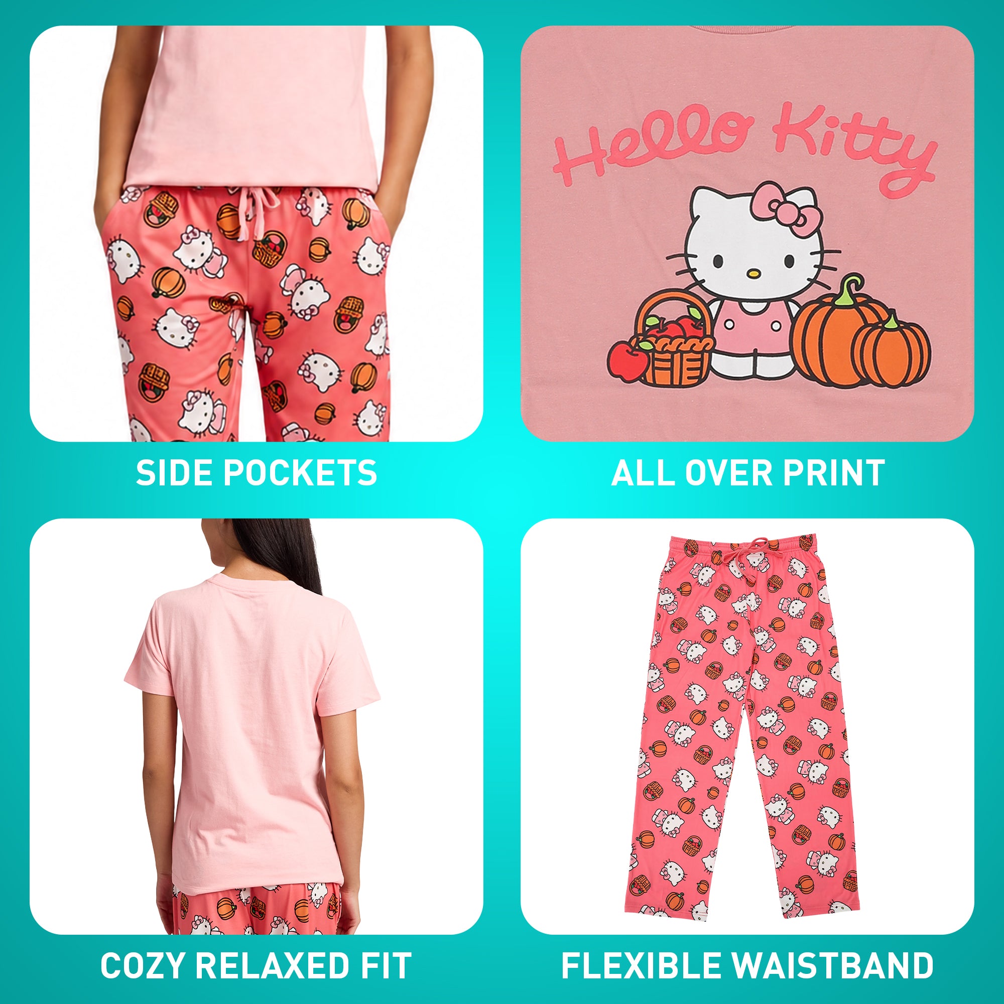 Hello Kitty Apples & Pumpkins Women's Pajama Set