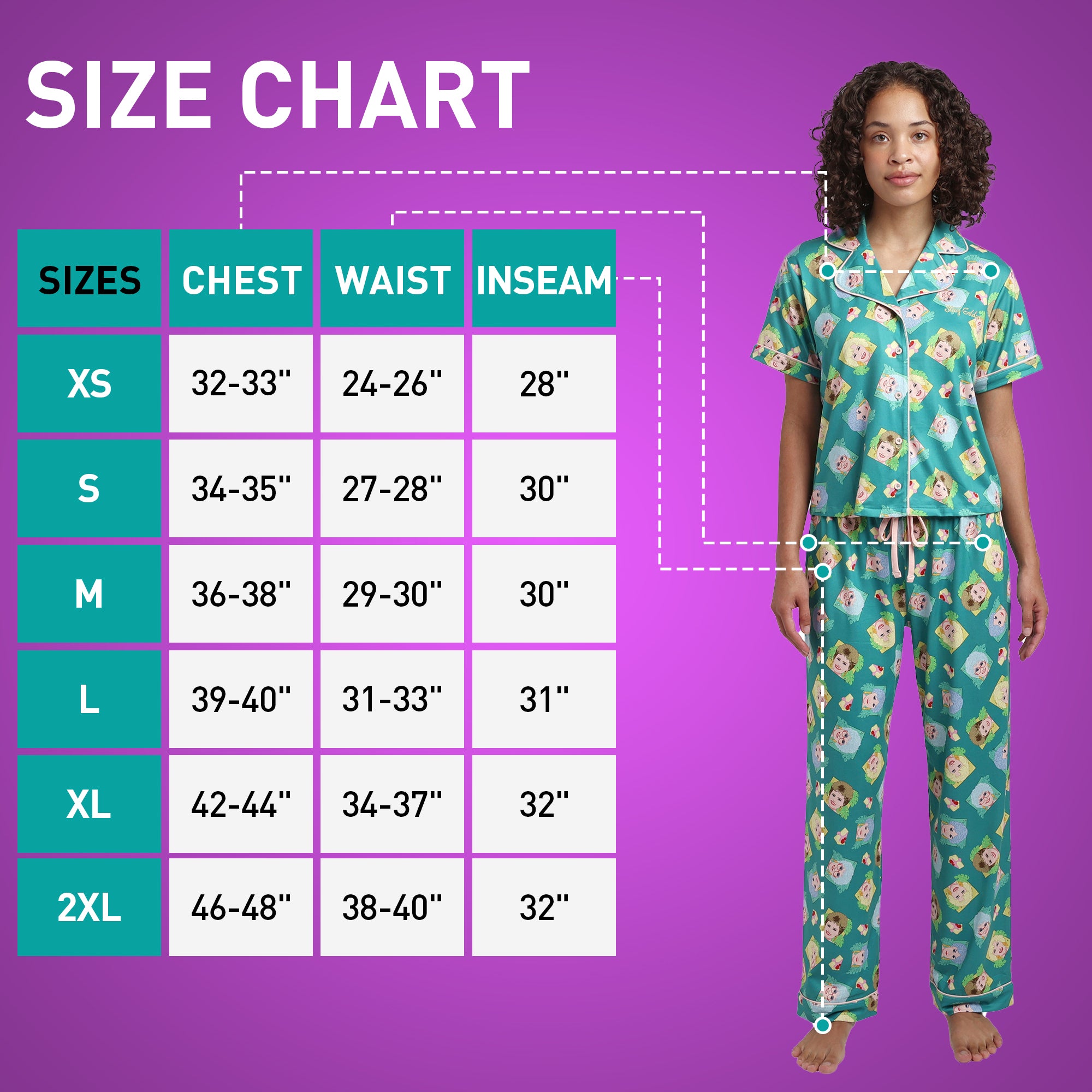 Golden Girls Characters All-Over Print Women's Button-Down Shirt And Pants 2-Piece Pajama Set