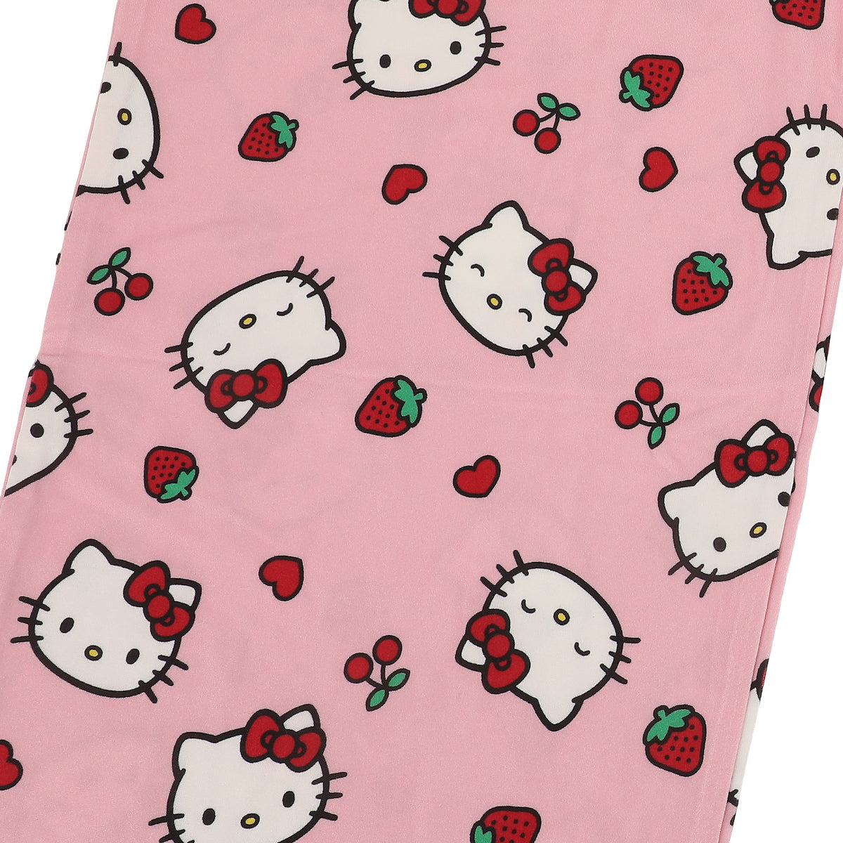 Hello Kitty Heads with Strawberries Women's Pink Pajama Set