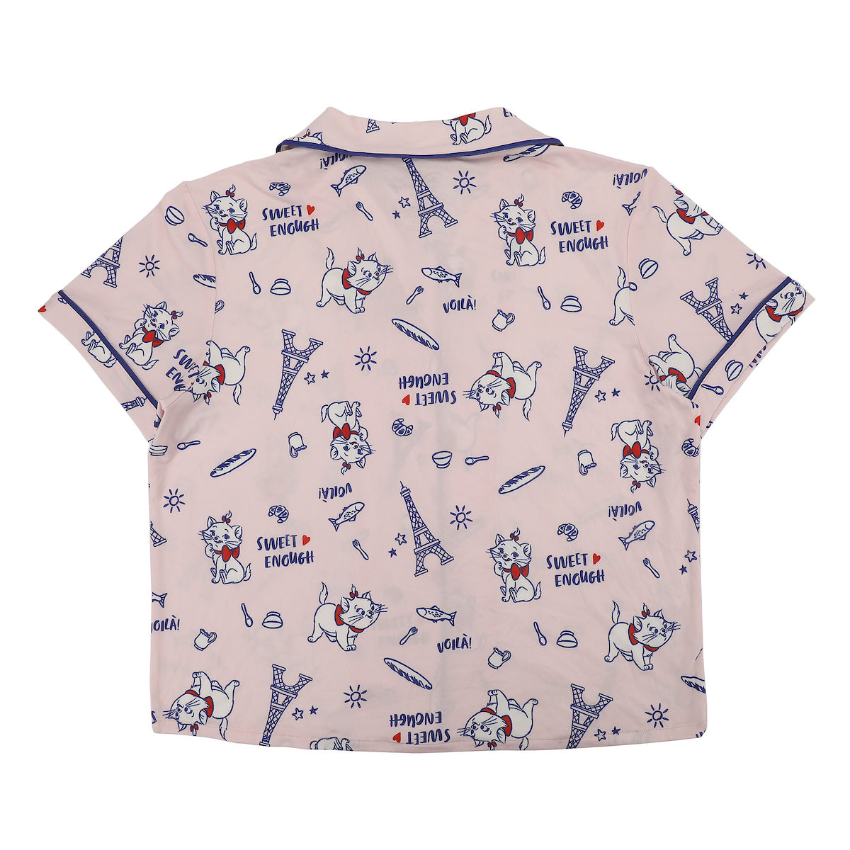 Disney The Aristocats Marie Women's Notch Collar Button-Down Shirt and Shorts Sleepwear Set