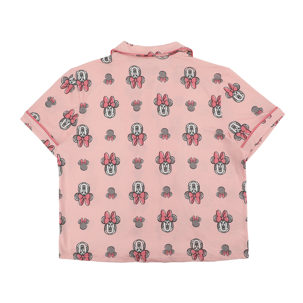 Disney's Minnie Mouse Women's Notch Collar Button-Down Shirt and Shorts Sleepwear Set