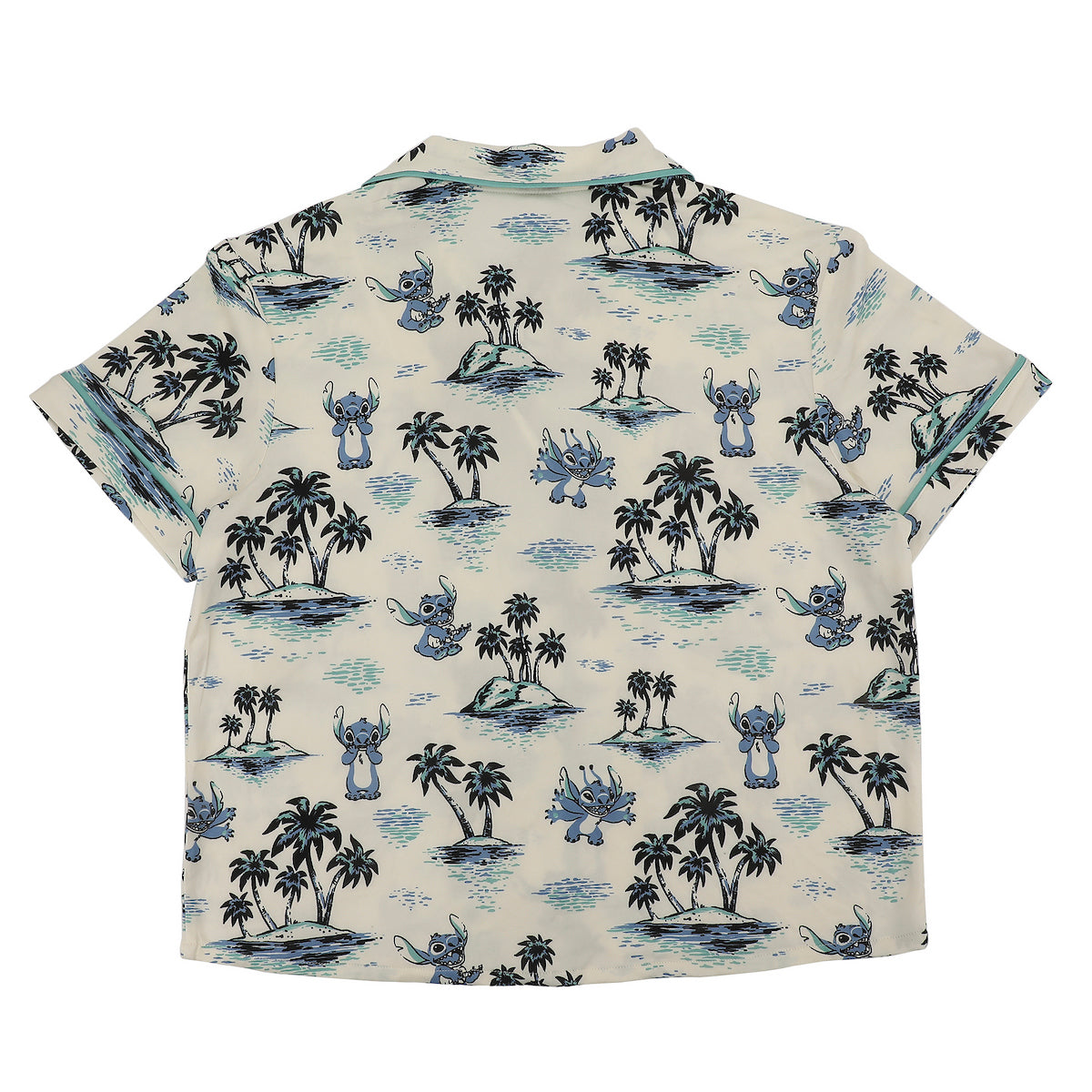 Disney's Lilo & Stitch Classic Hawaii Women's Notch Collar Button-Down Shirt and Shorts Sleepwear Set