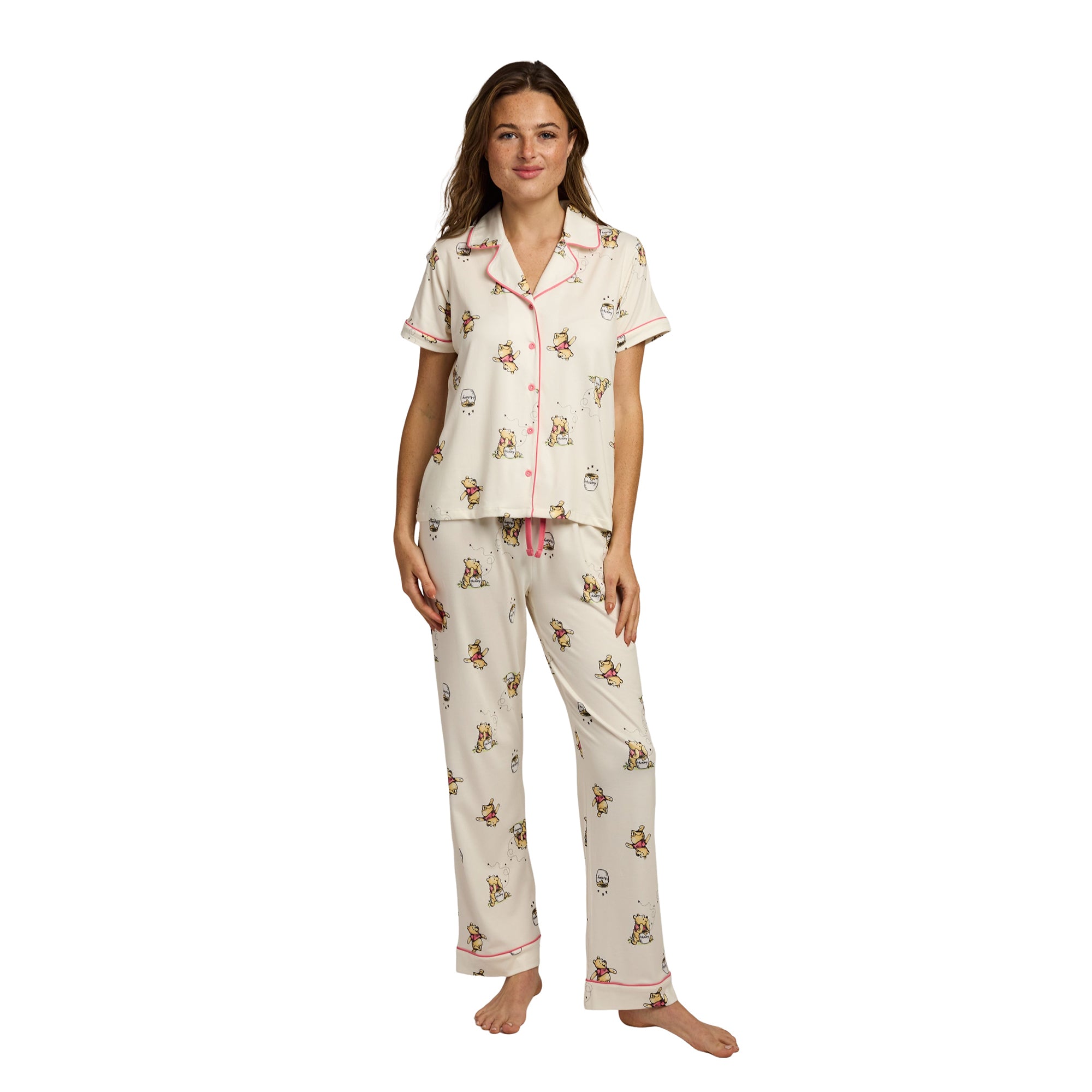 Winnie The Pooh All-Over Character Print Women’s 2-Pack Pajama Set