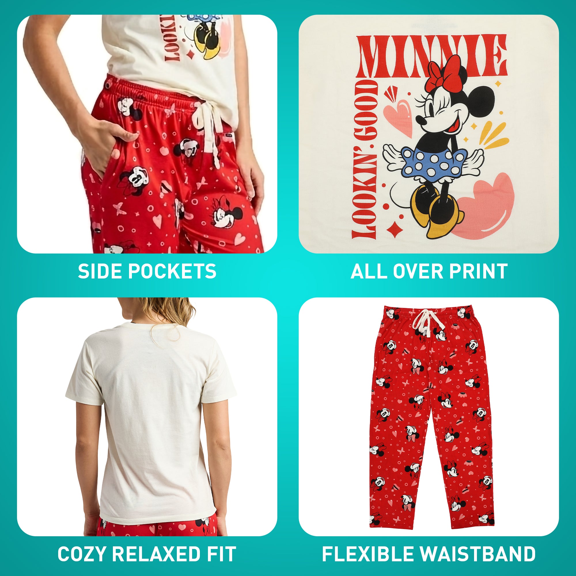 Disney Minnie Mouse Lookin' Good Women's 2-Pack Pajama Set