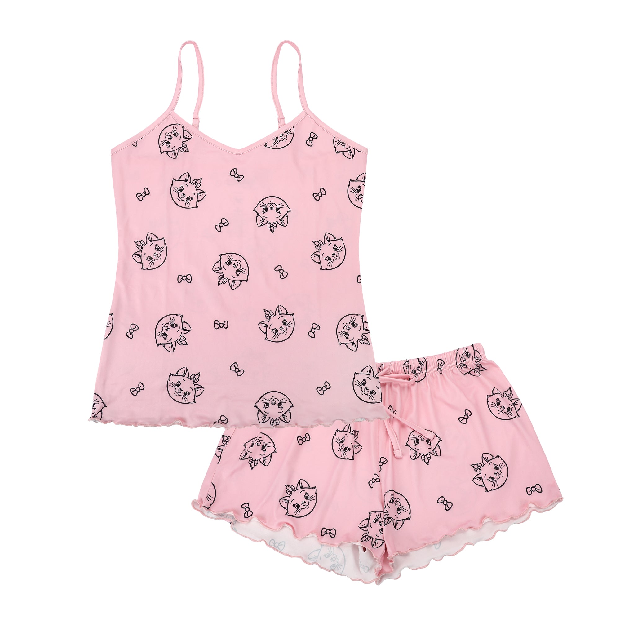 The Aristocats Marie All-Over Print Women’s V-Neck Cami & Shorts Sleep Set