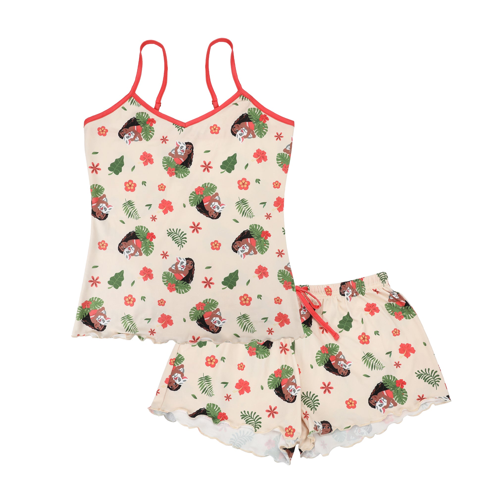 Moana Character All-Over Print Women’s V-Neck Cami & Shorts Sleep Set