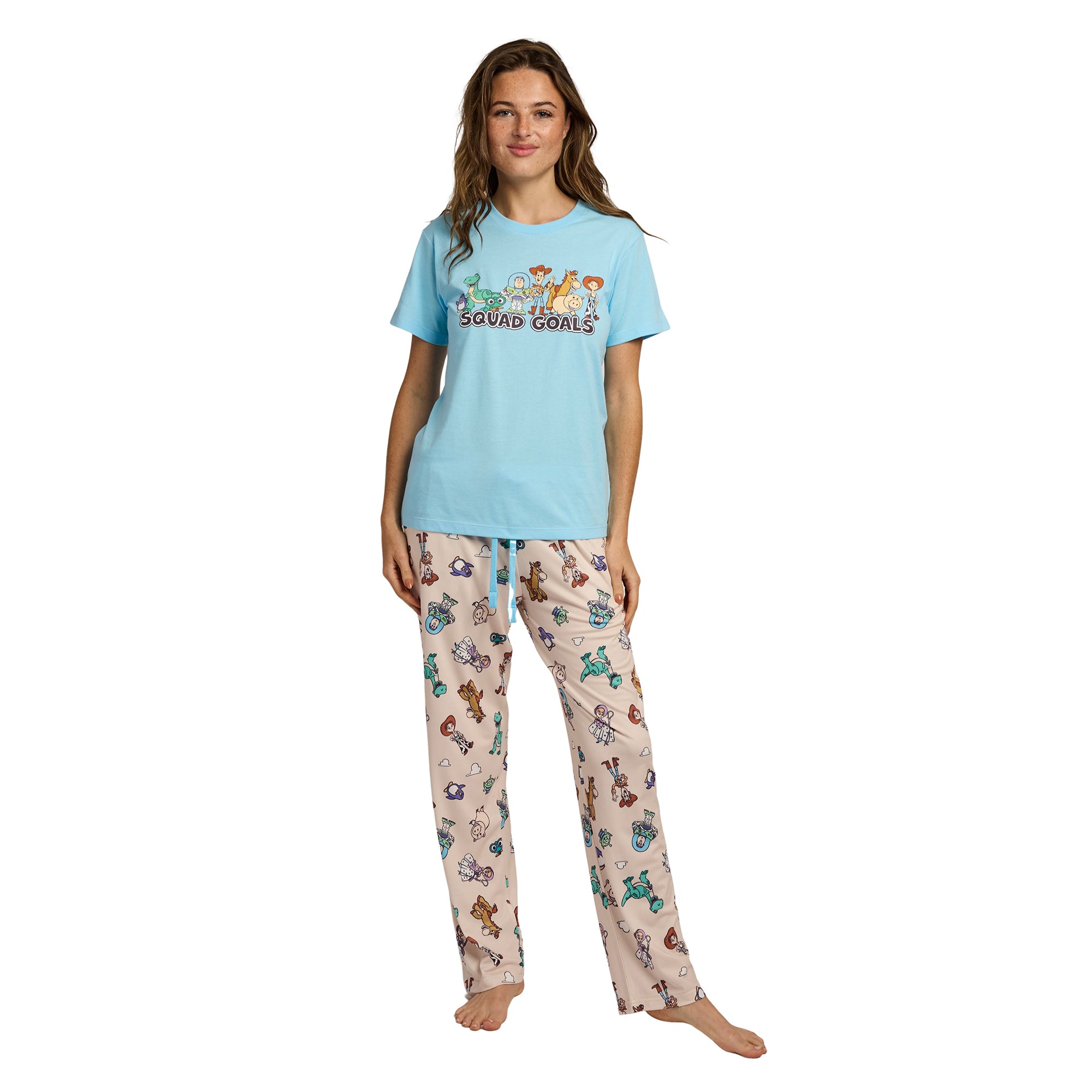 Toy Story Squad Goals Favorite Characters Women's T-Shirt And Sleep Pants Sleepwear Set