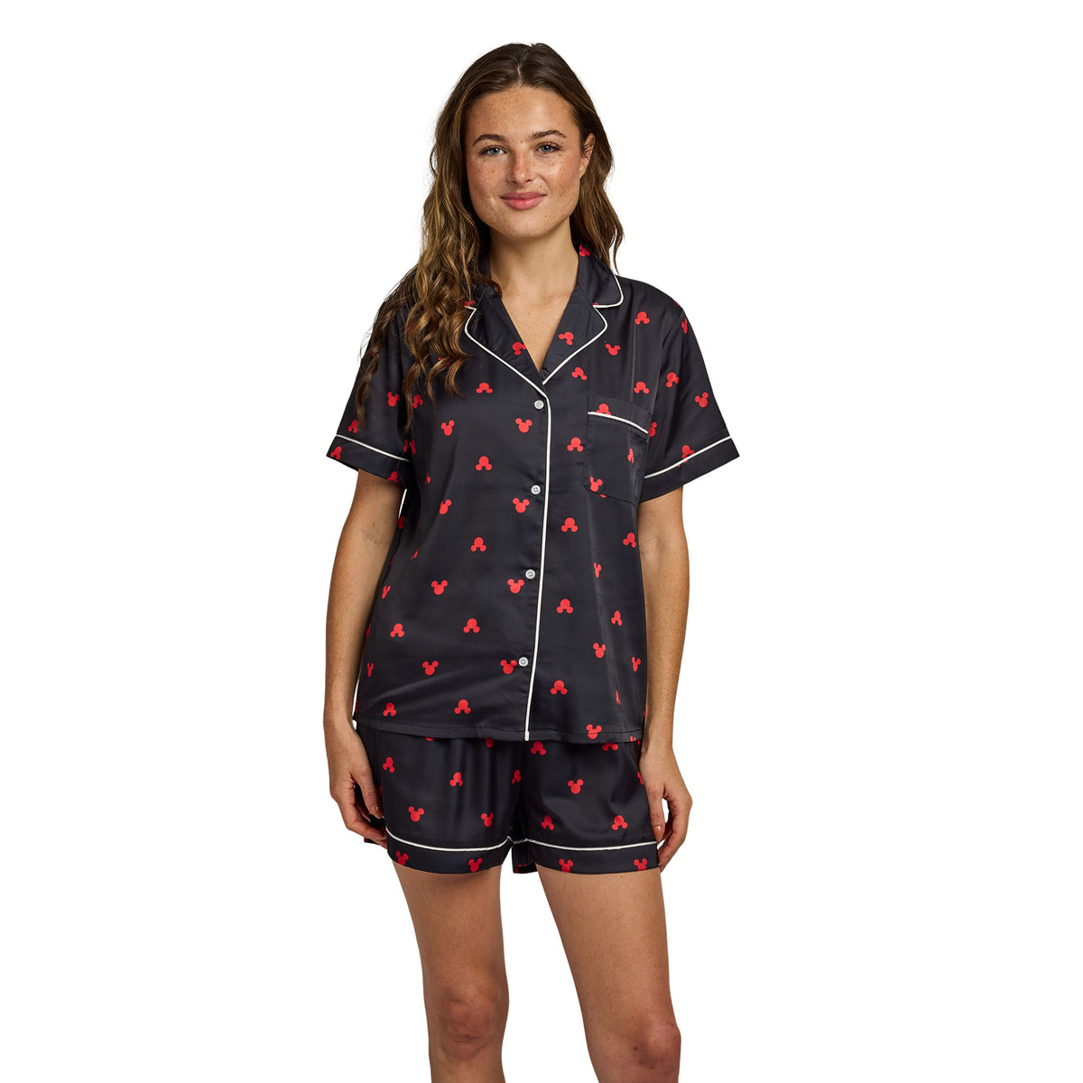 Mickey Mouse Classic Mickey Ears Women's 2-Pack Satin Pajama Set