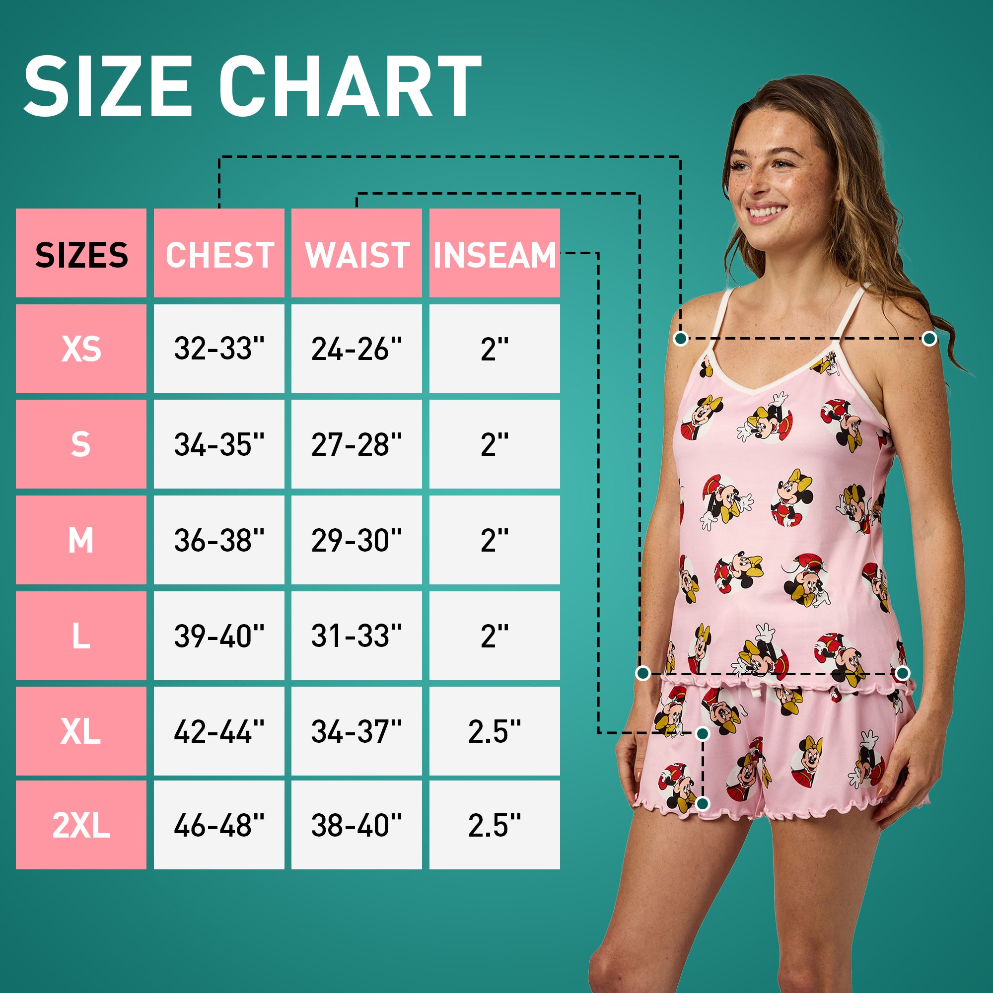 Minnie Mouse Classic Women’s V-Neck Cami & Shorts Sleep Set