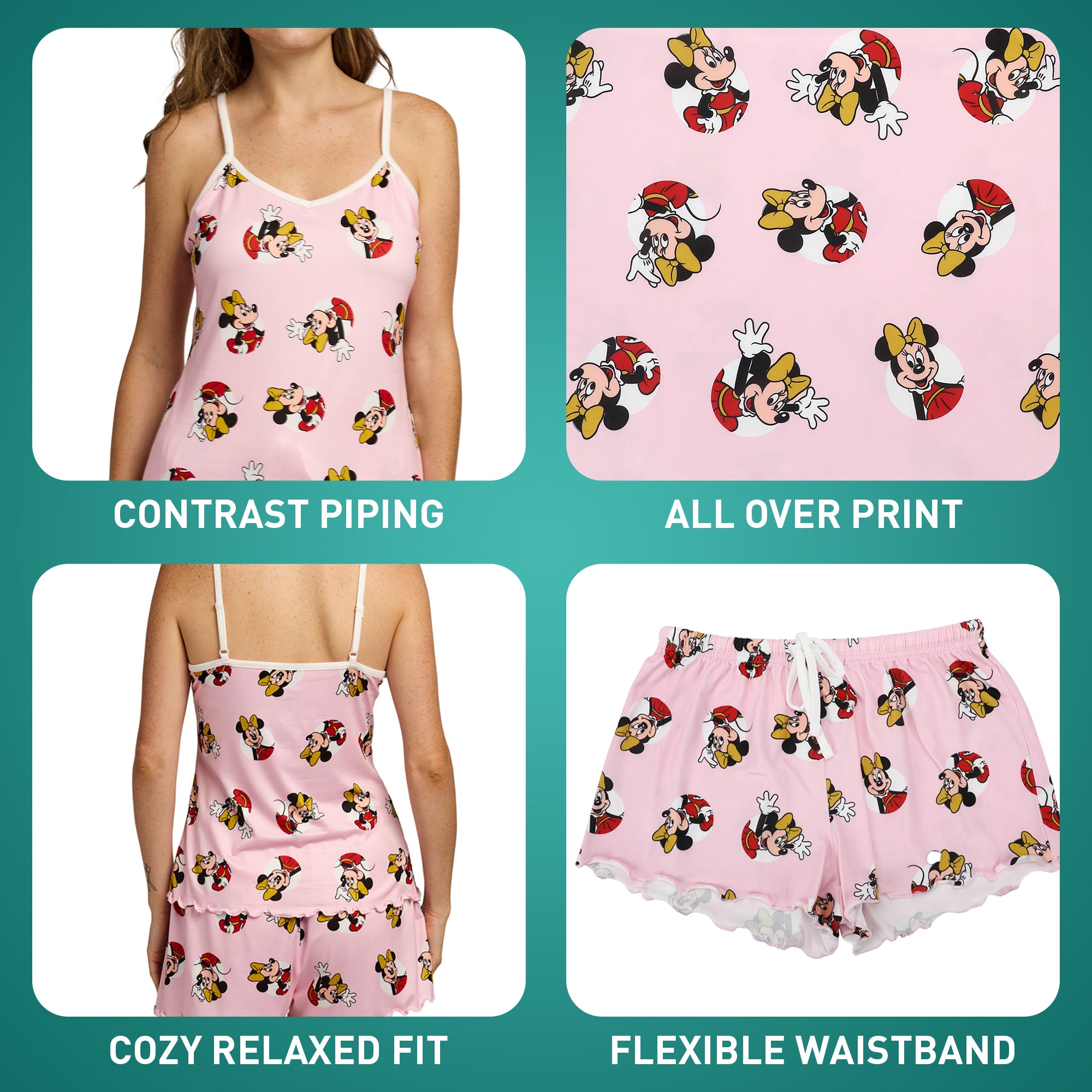 Minnie Mouse Classic Women’s V-Neck Cami & Shorts Sleep Set