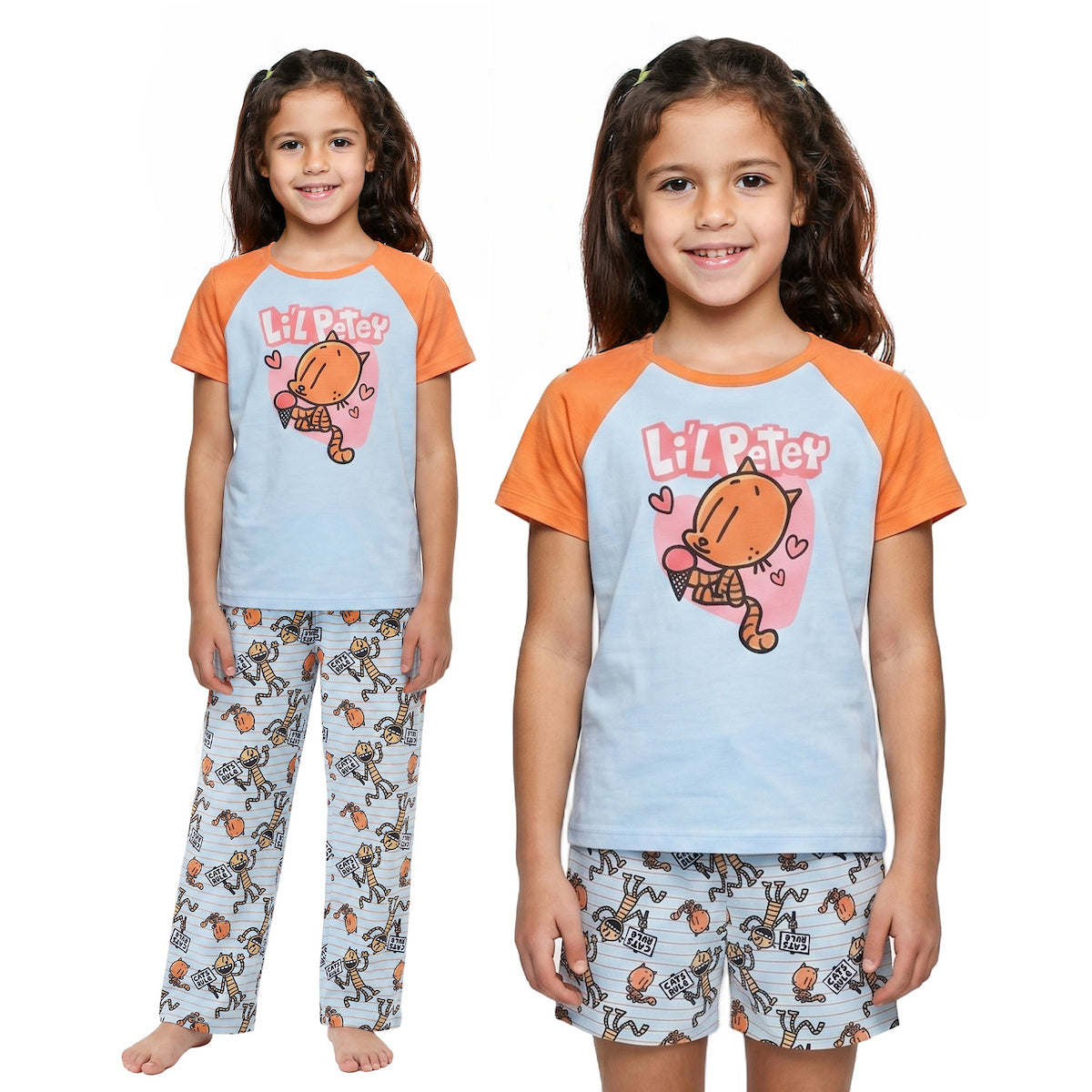 Dog Man All-Over Print Girl's 3-Piece Pajama Set