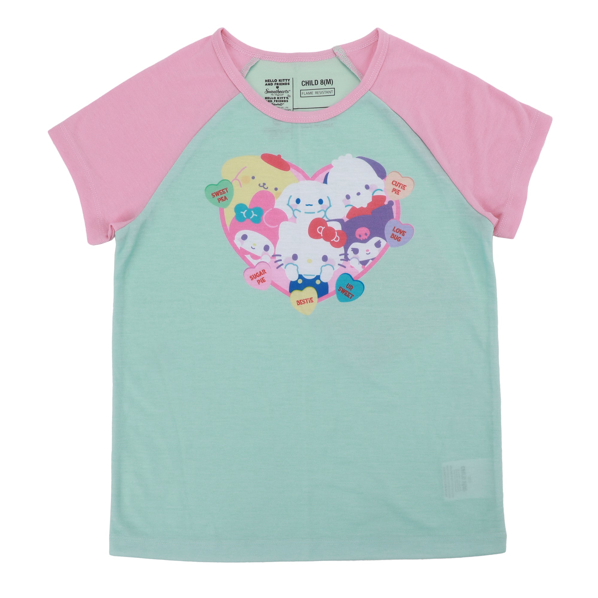 Hello Kitty & Friends x Sweethearts Candy All-Over Print Girl’s 3-Piece Pajama Set