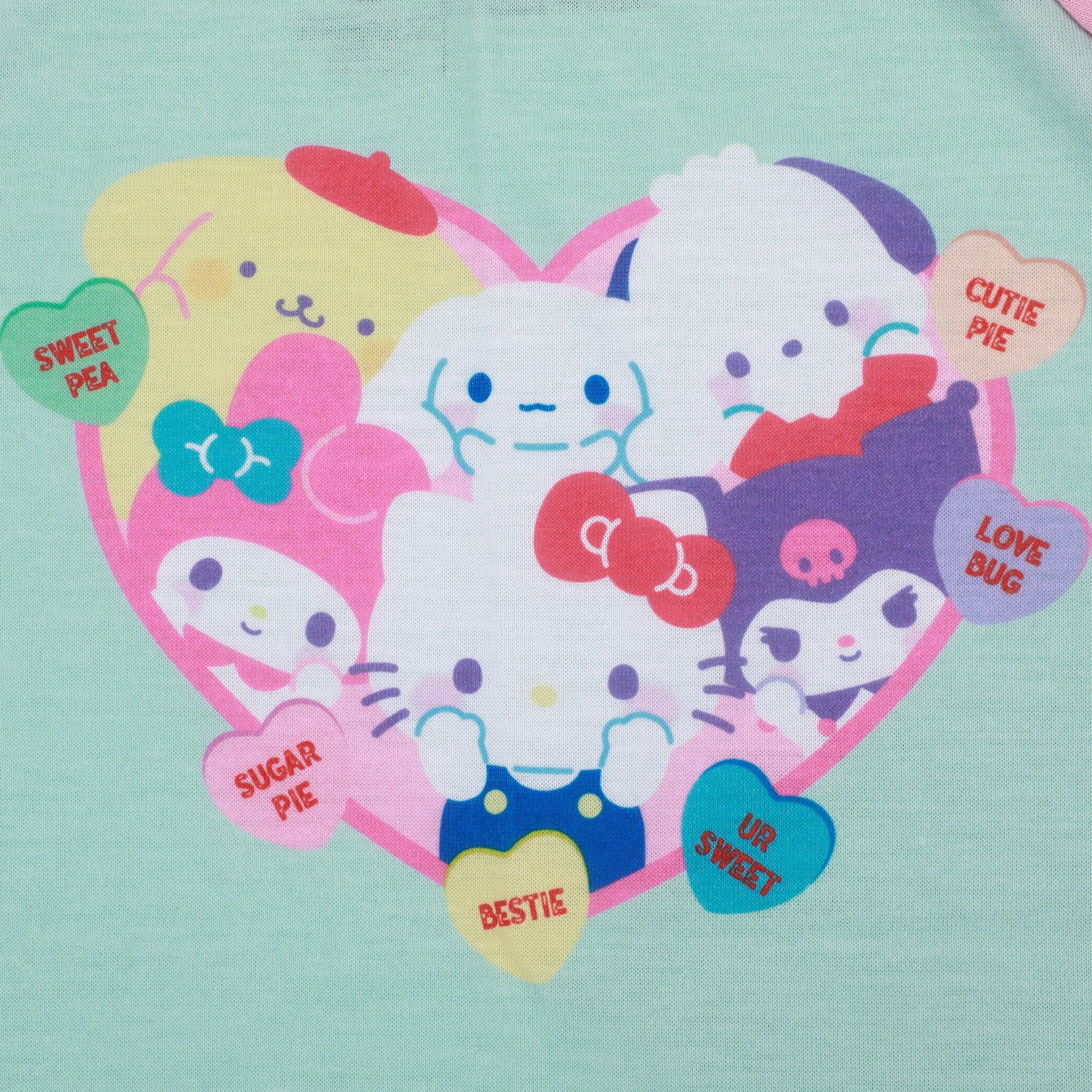 Hello Kitty & Friends x Sweethearts Candy All-Over Print Girl’s 3-Piece Pajama Set