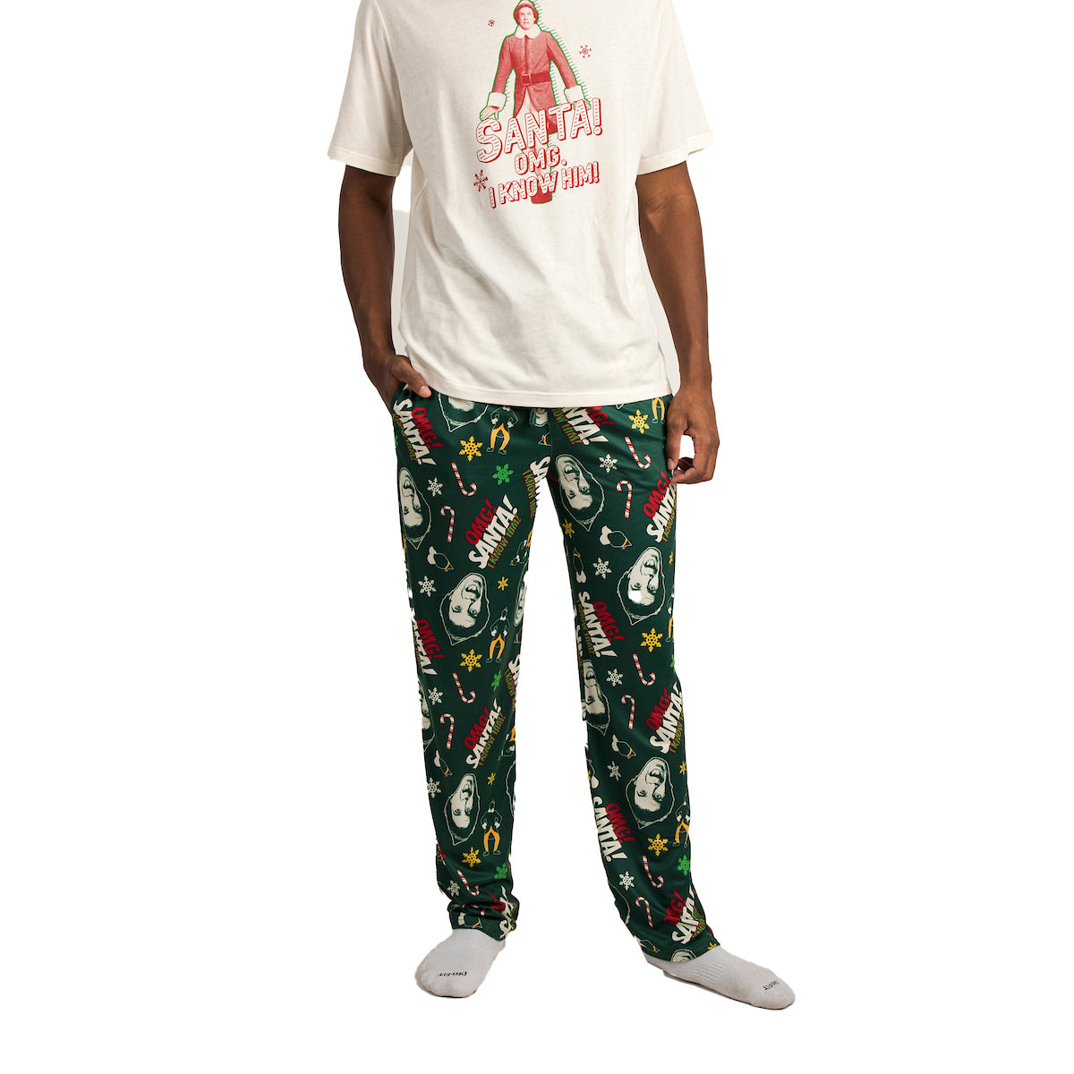 Elf Santa I Know Him Men's 2-Pack Pajama Set