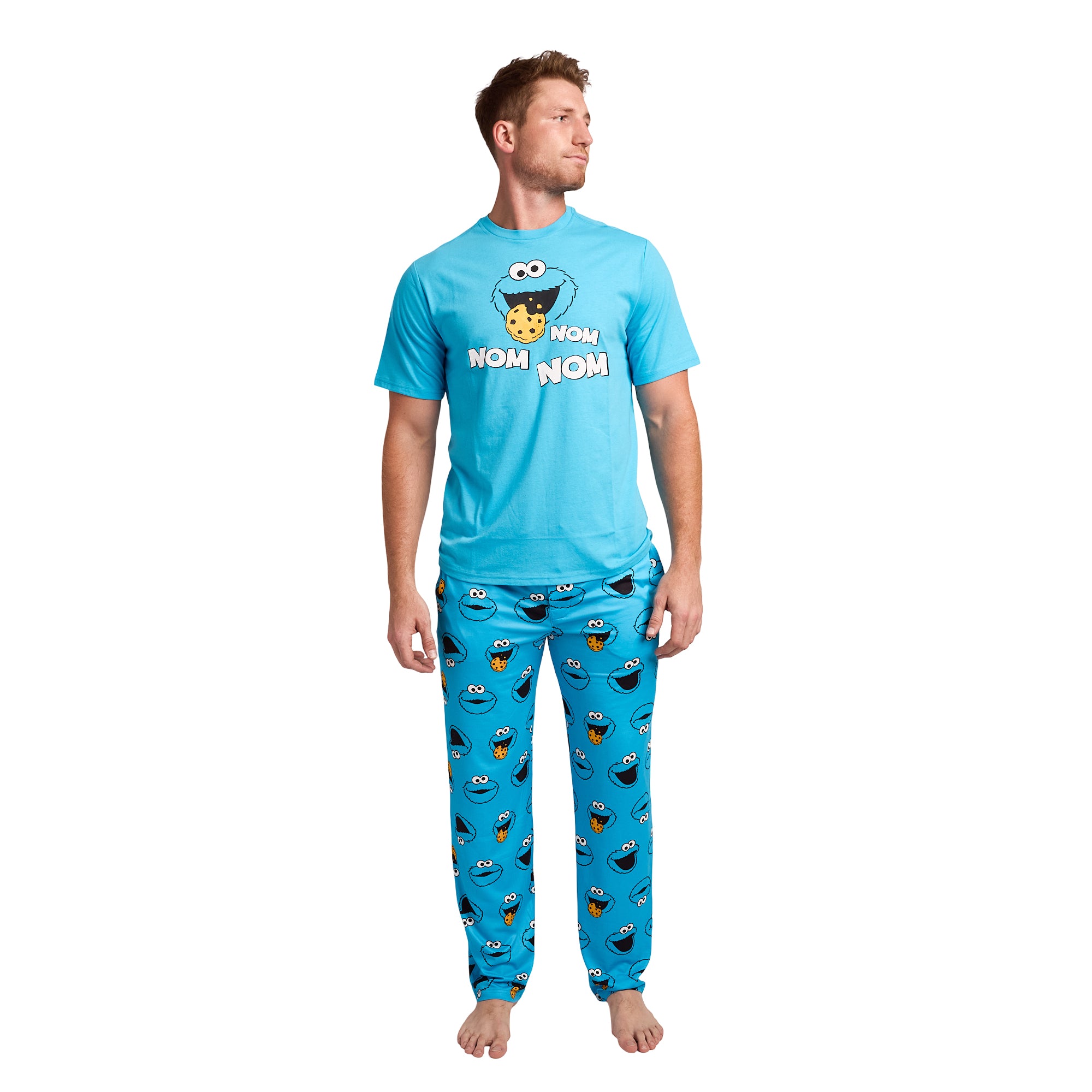 Sesame Street Cookie Monster Men's 2-Pack Pajama Set
