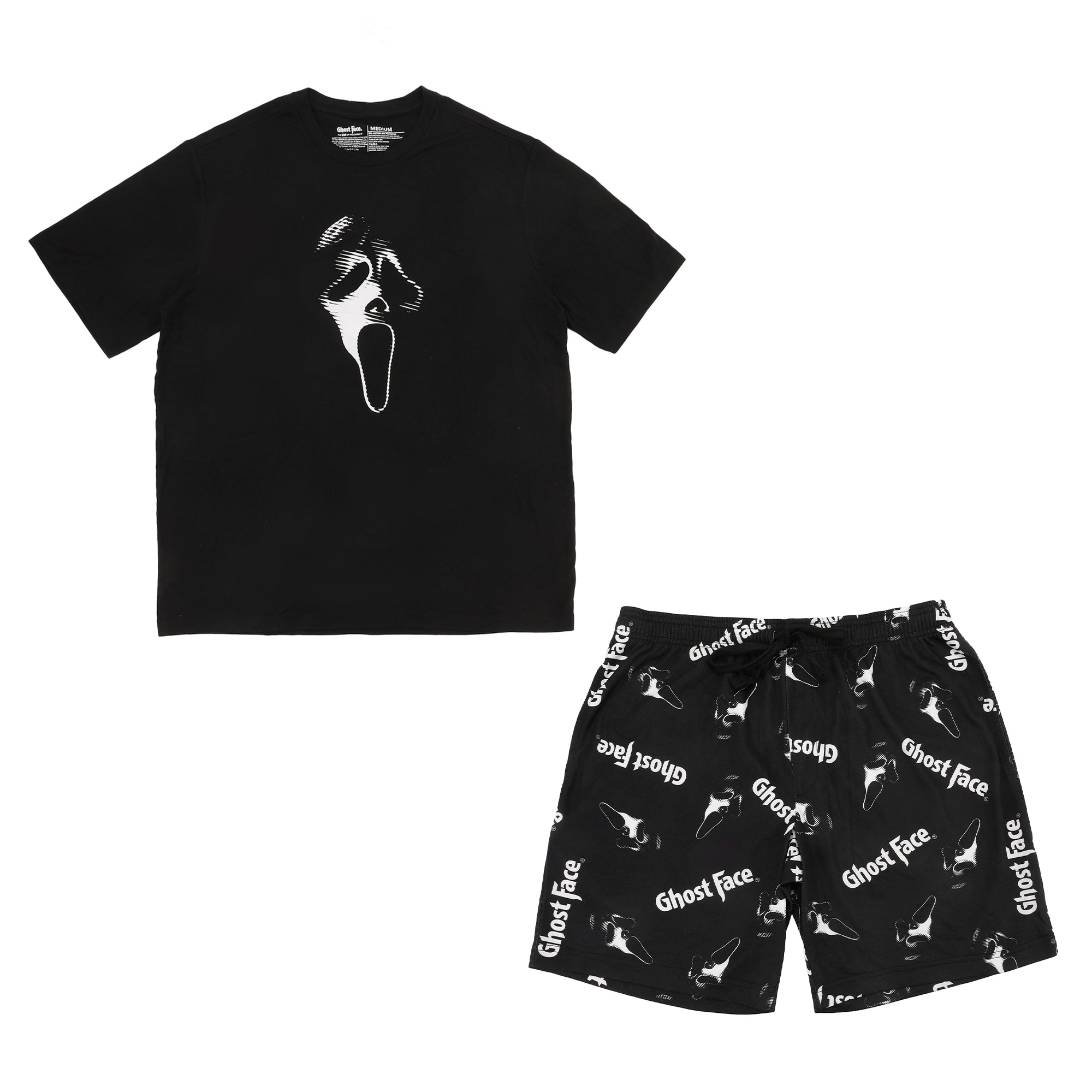 Ghostface Men's T-Shirt And Shorts Sleepwear Set