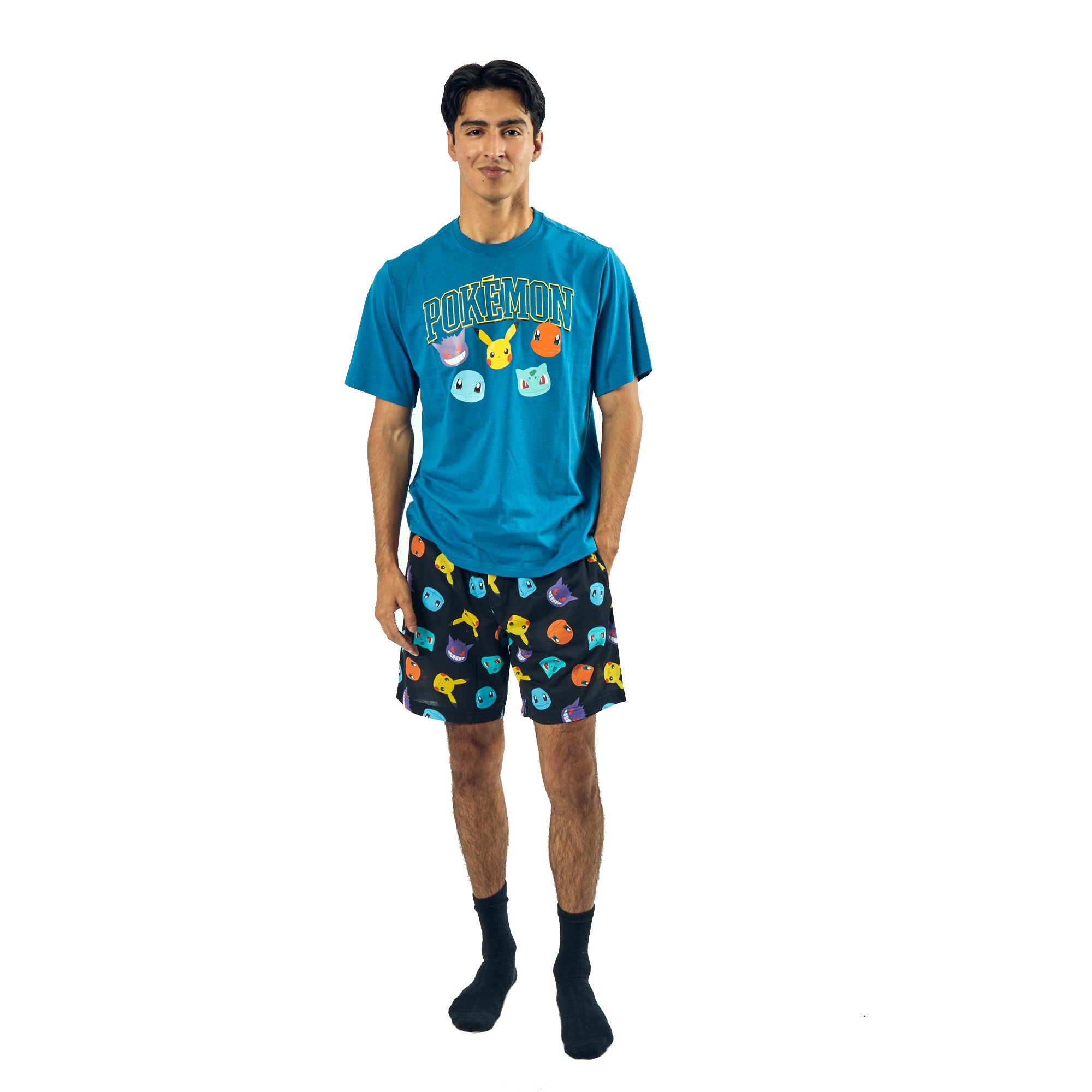 Pokemon Men's Short-Sleeve Tee and Sleep Shorts Set