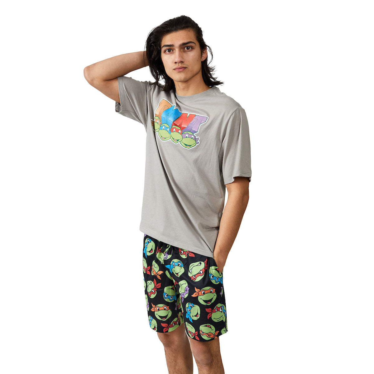 Teenage Mutant Ninja Turtles Men's 2-Piece T-Shirt & Lounge Shorts Sleep Set