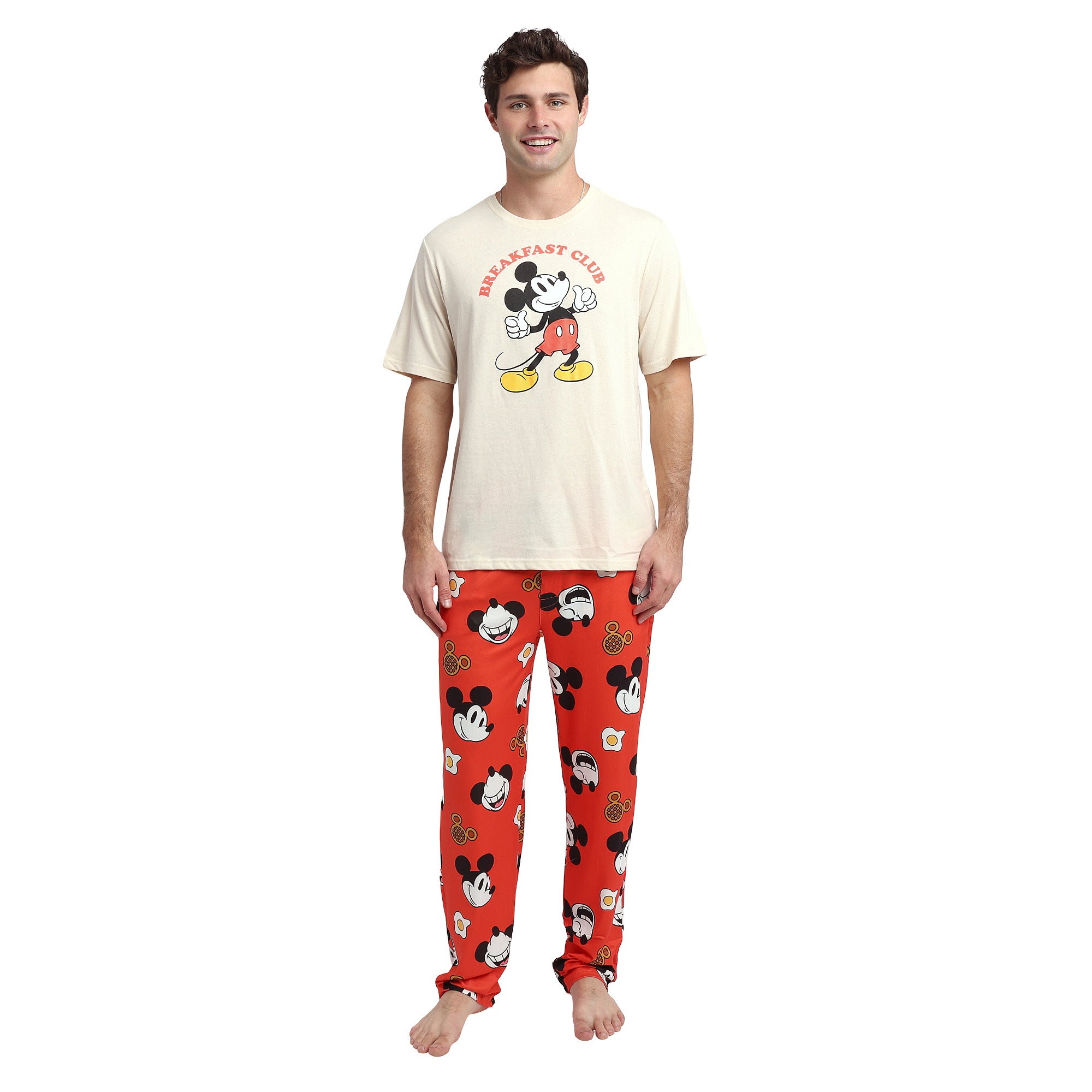Disney Mickey Mouse Character Print Men's 2-Pack Pajama Set