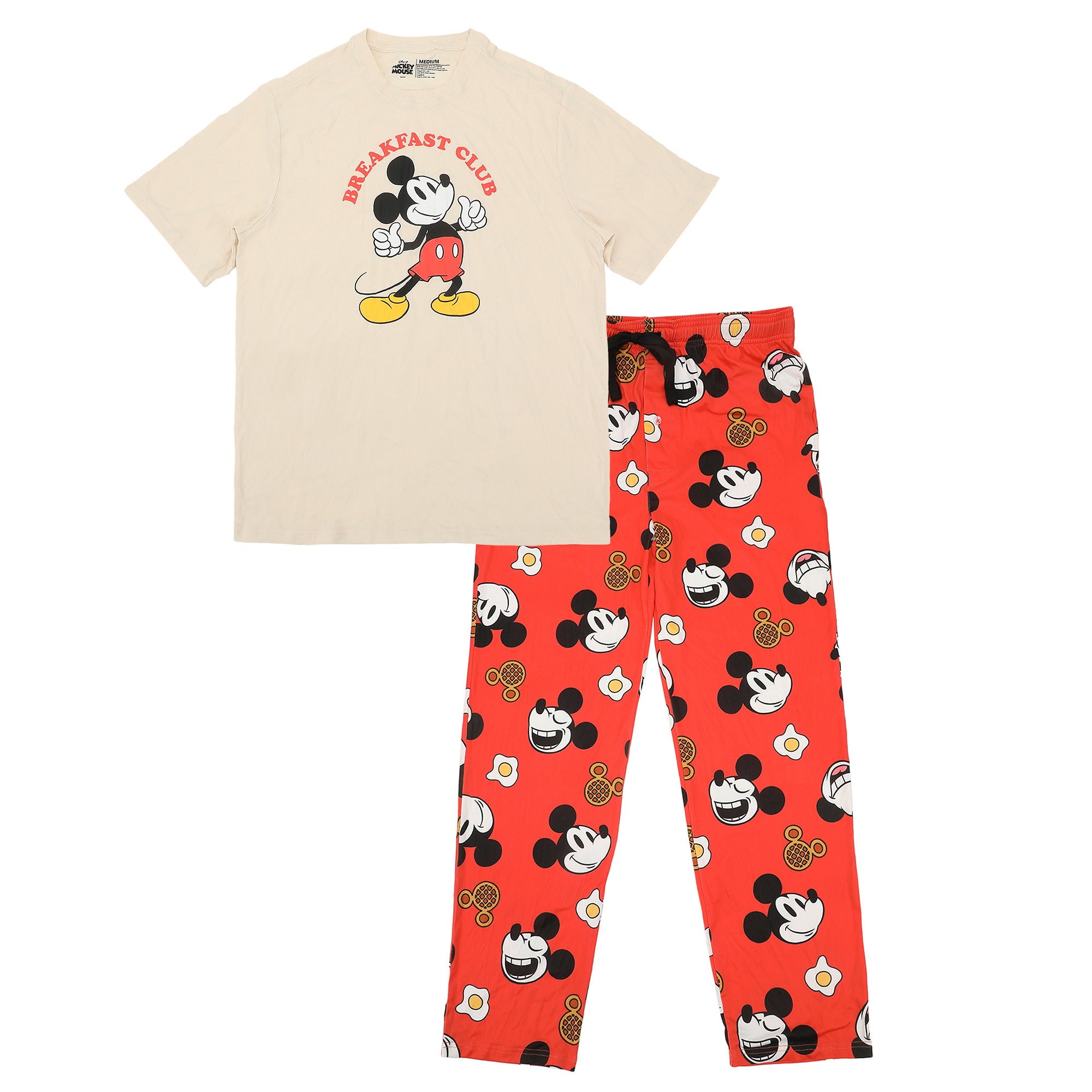 Disney Mickey Mouse Character Print Men's 2-Pack Pajama Set
